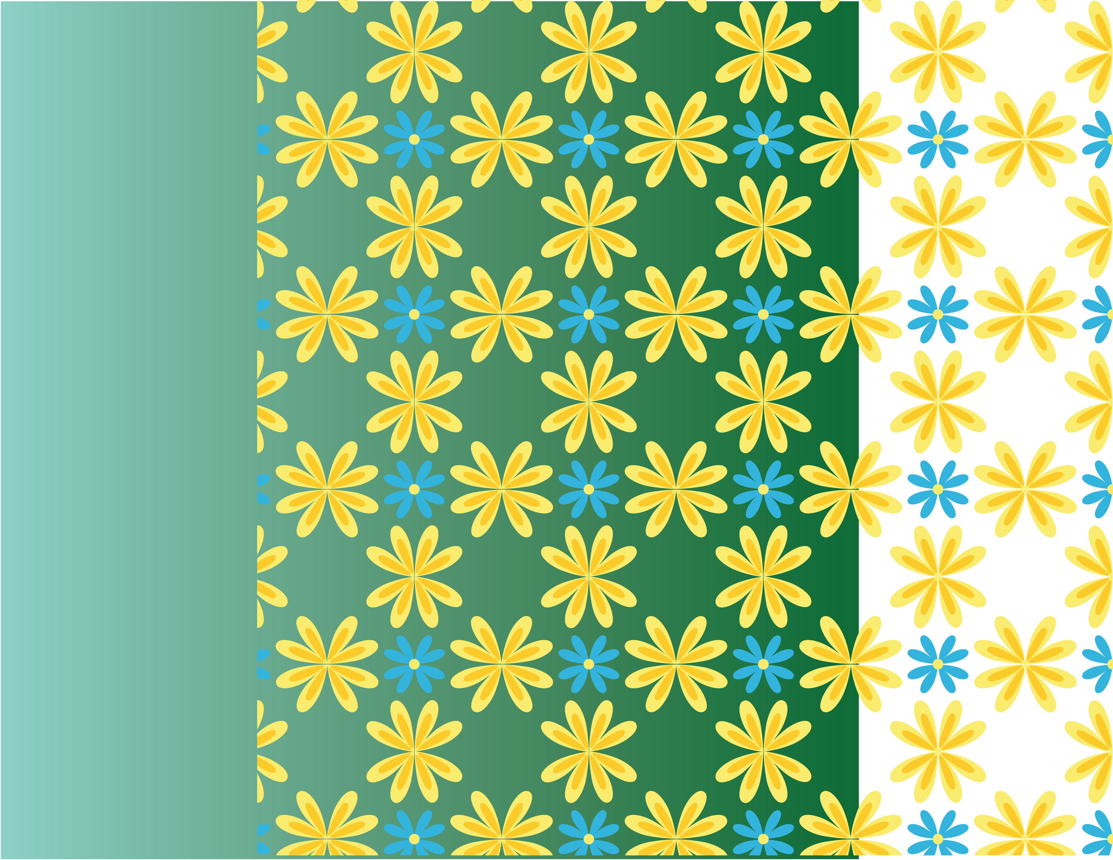 Flower Tiles Pattern 2, Digital Art, 2025