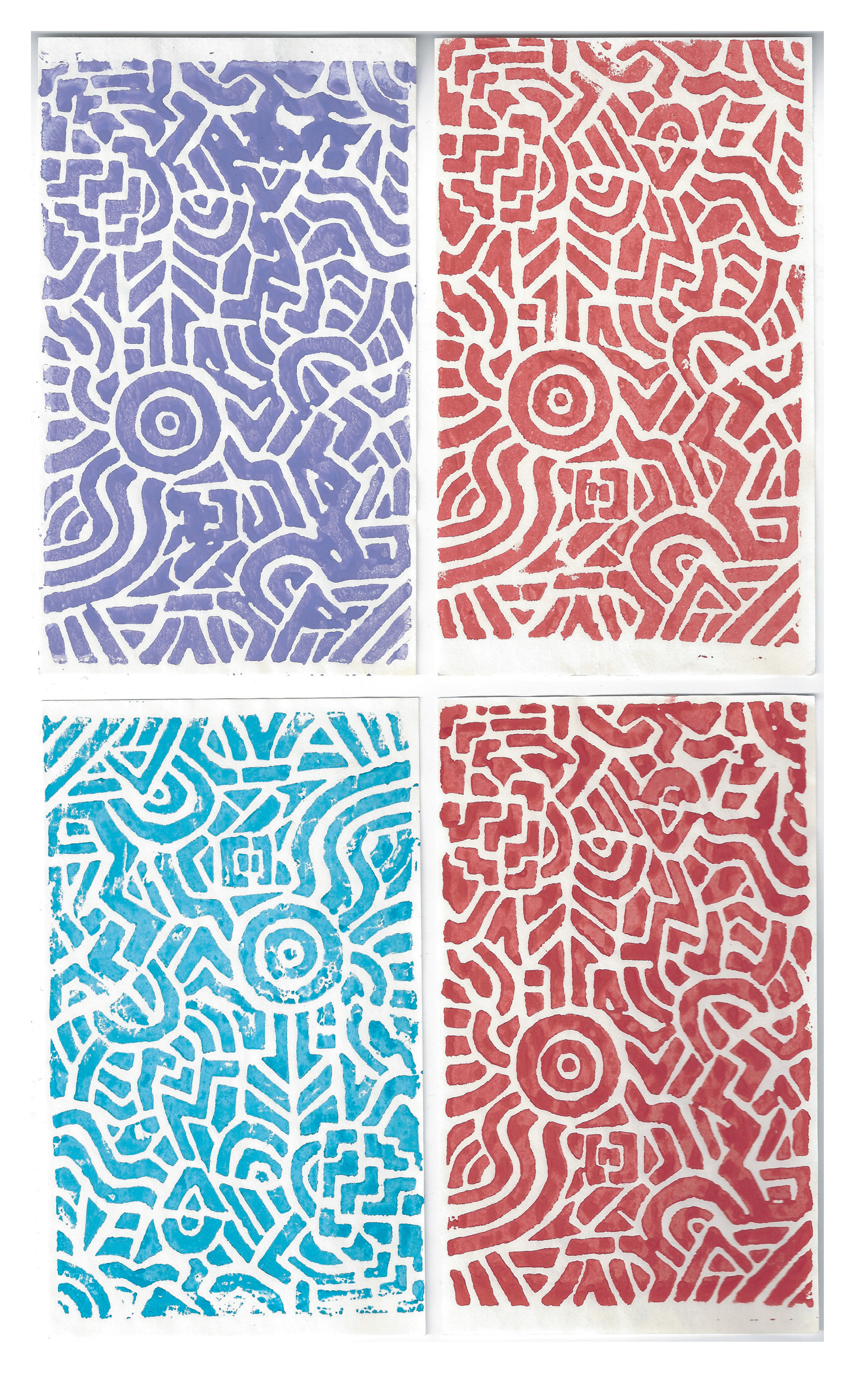 Paths - Linoleum Prints, 1975