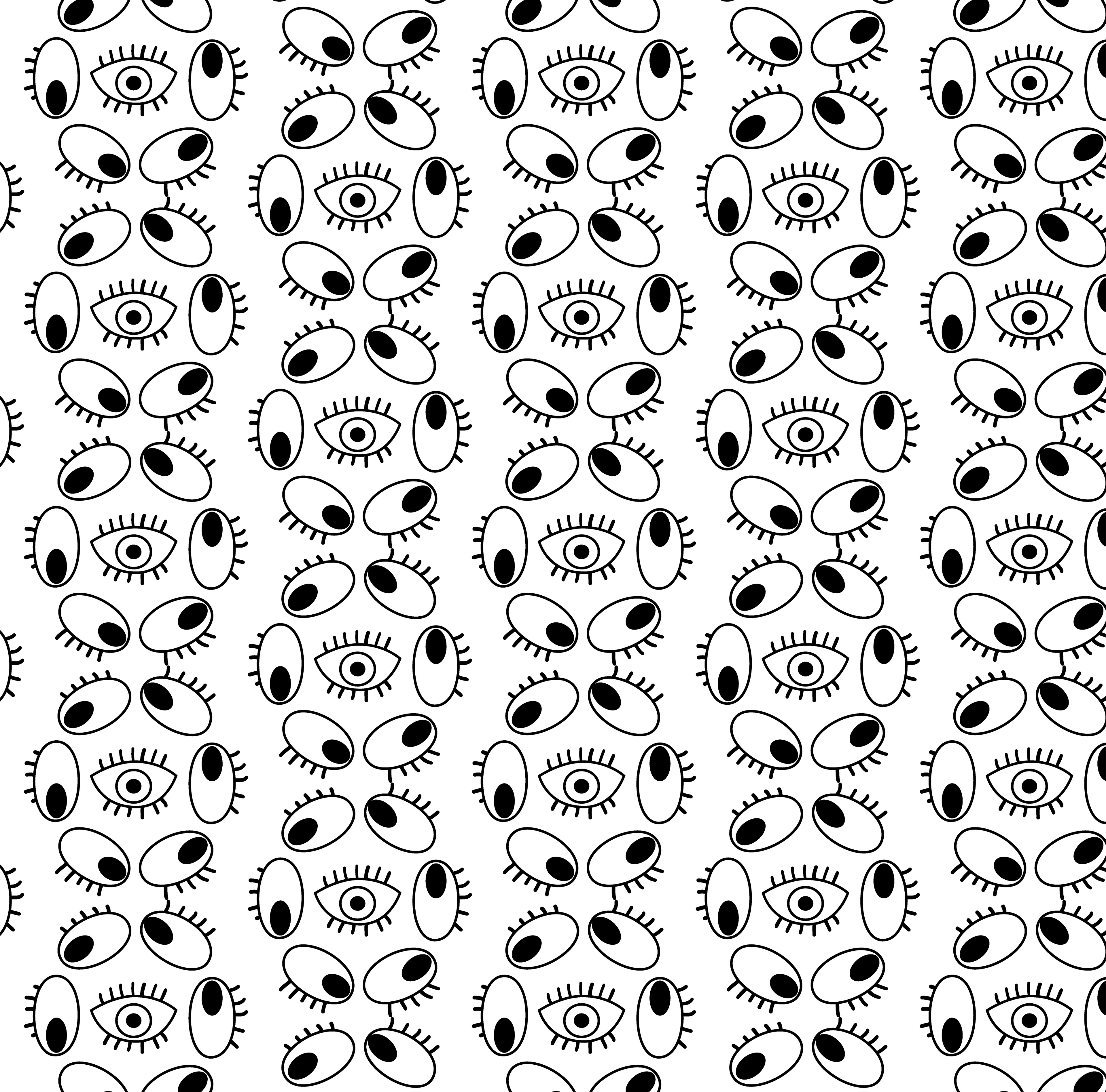 Spinning Eye Flowers, Digital Art, version 1, 2025