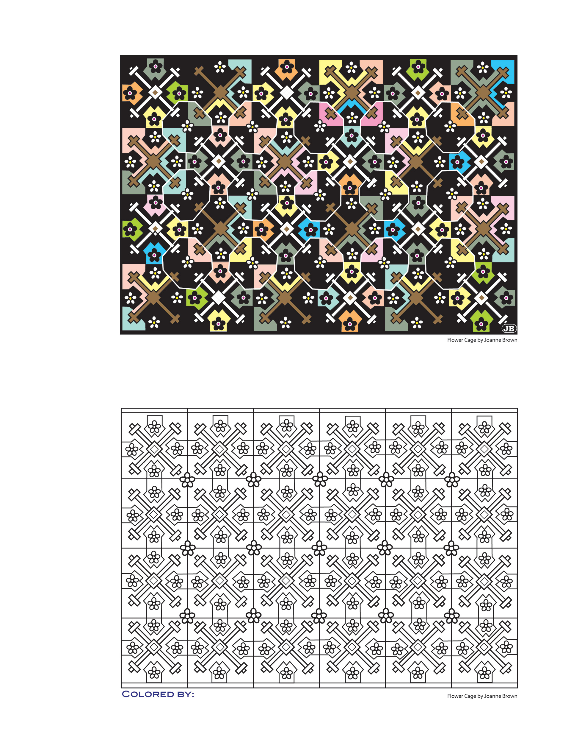 Portfolio Coloring Book, 2009 - Flower Cage