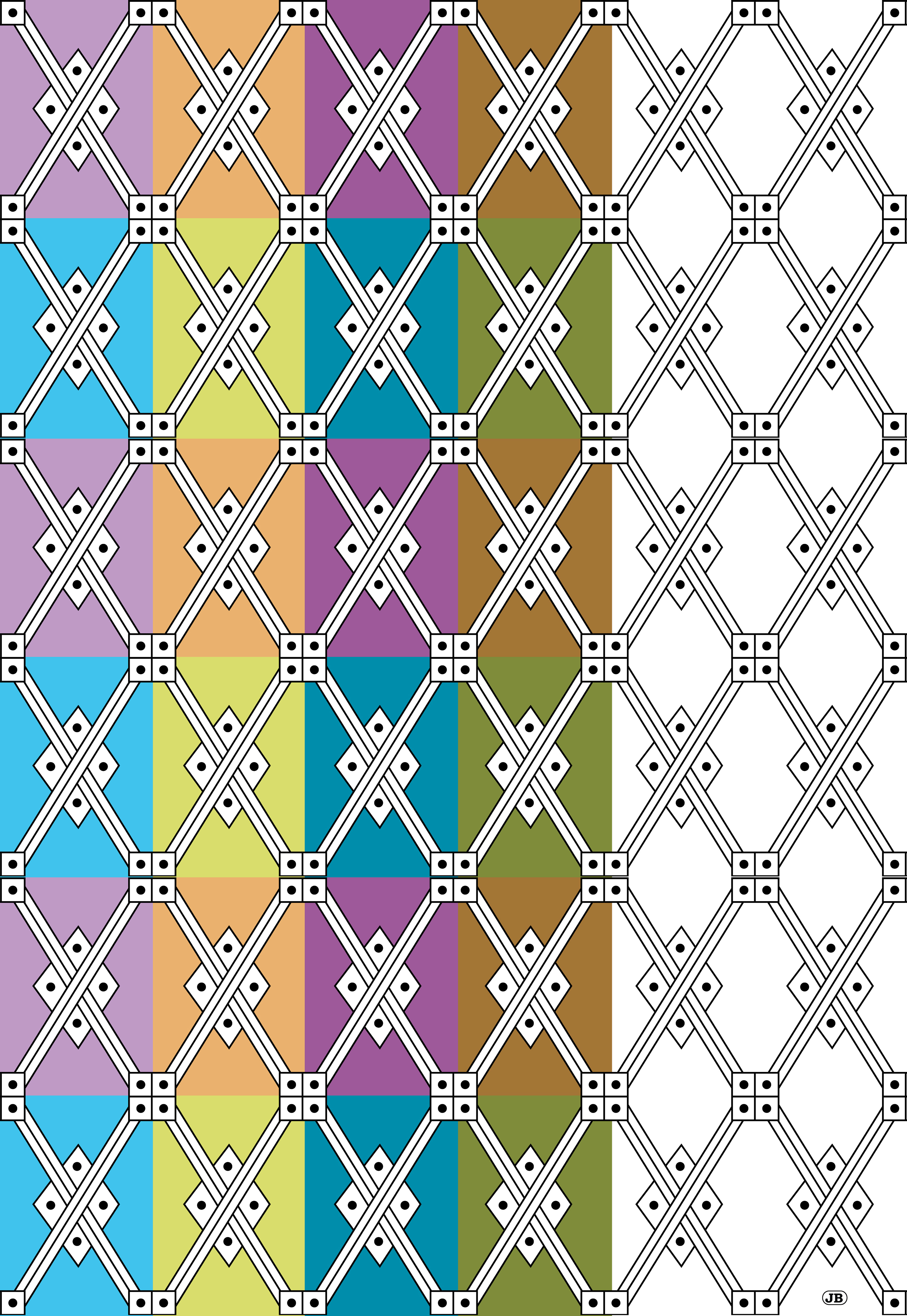 Jumping Jack Pattern, Version 3, Digital Art, 2025