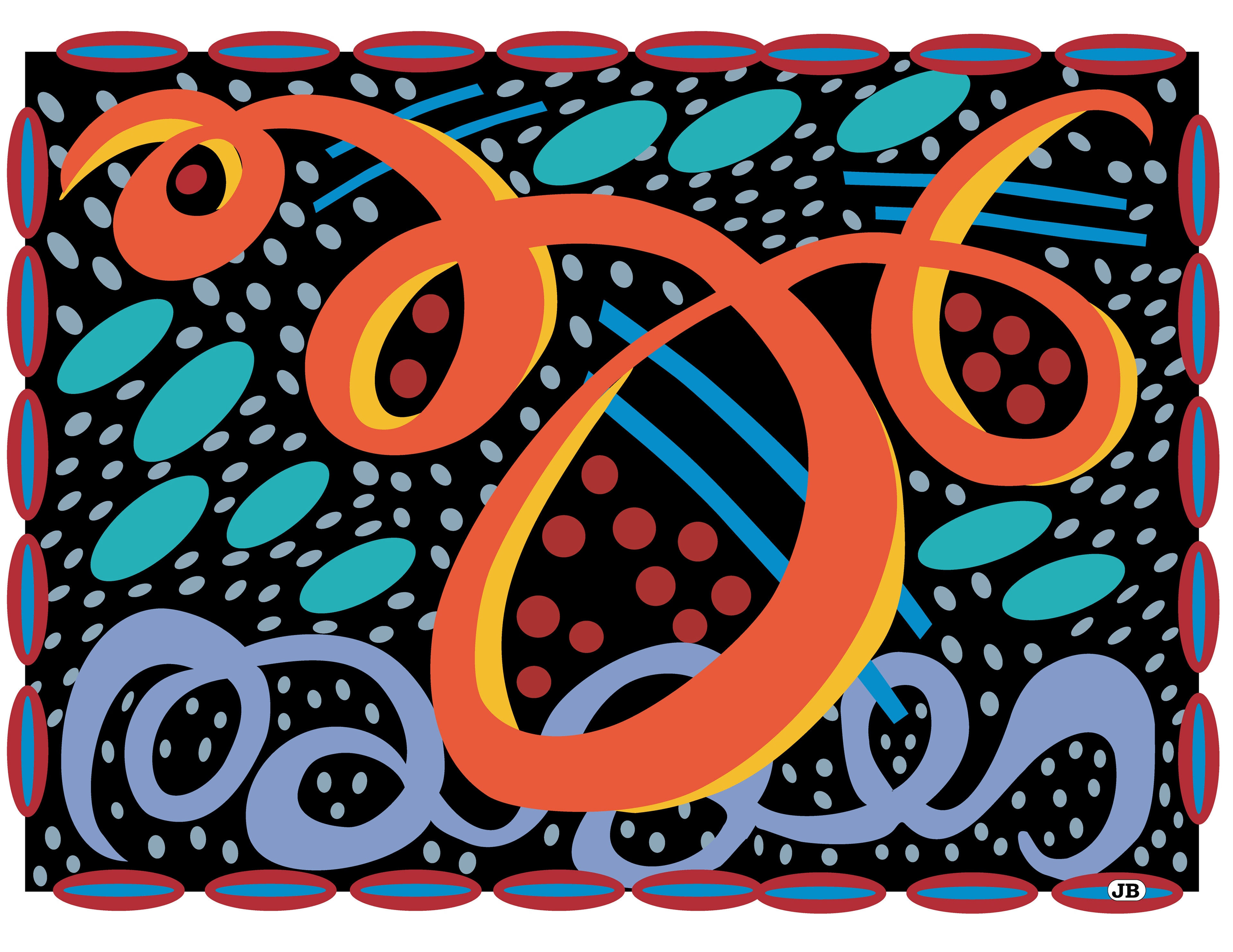 Polka Spirals - Digital Art, 2021