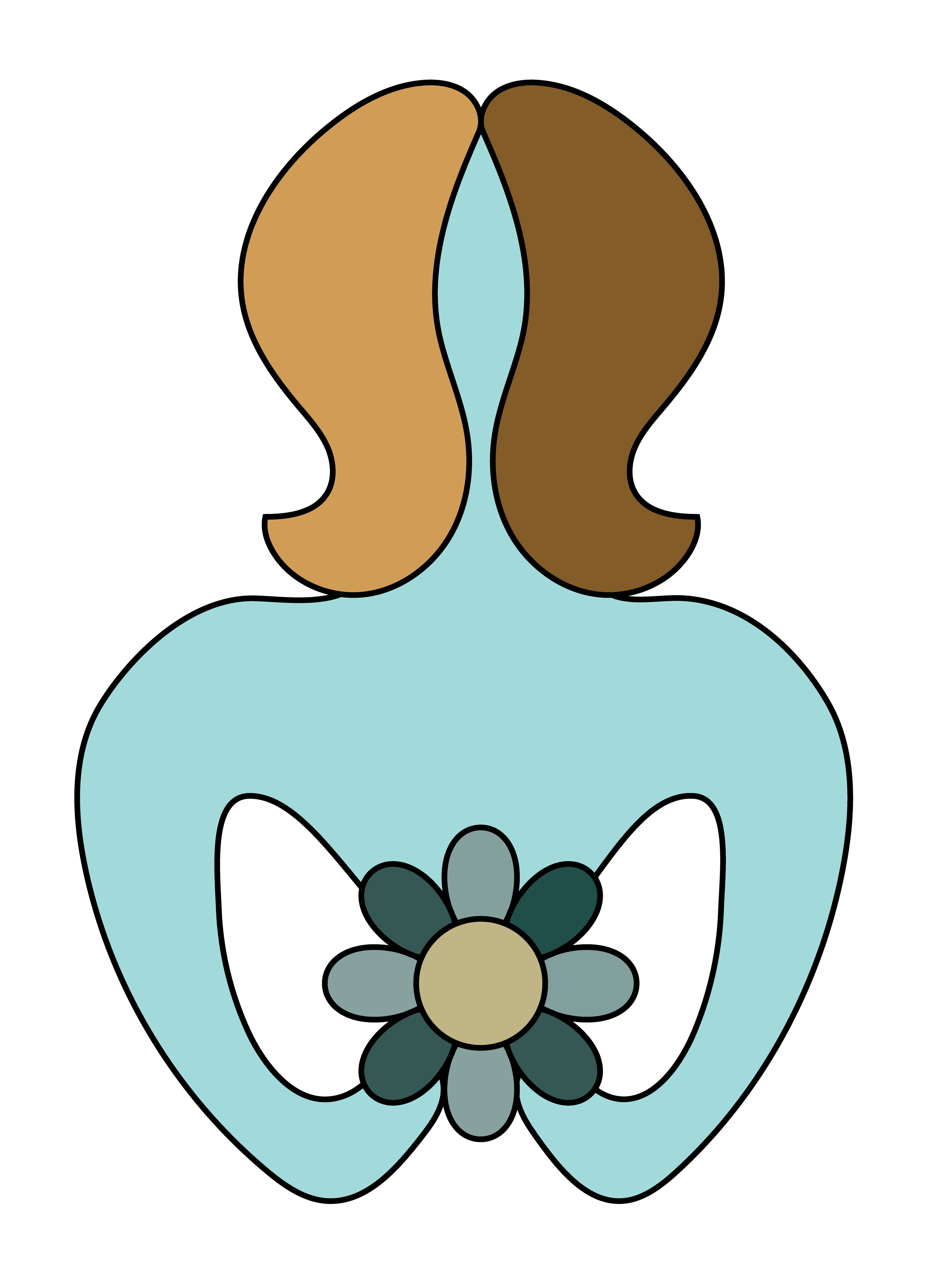Flower Clasp, Digital Art, Vector Drawing 2, 2025