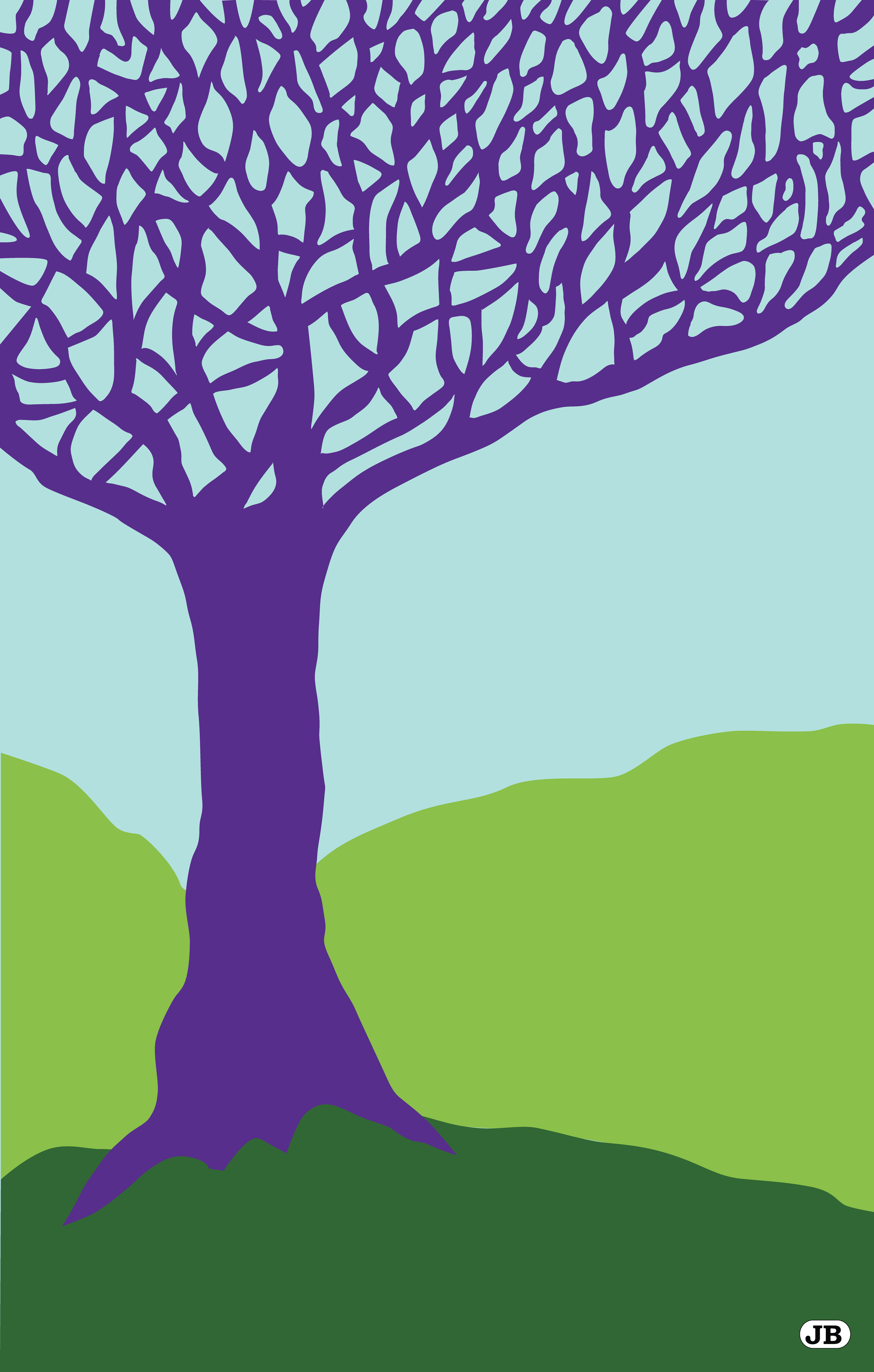 Glowing Tree, Digital Art, 2021