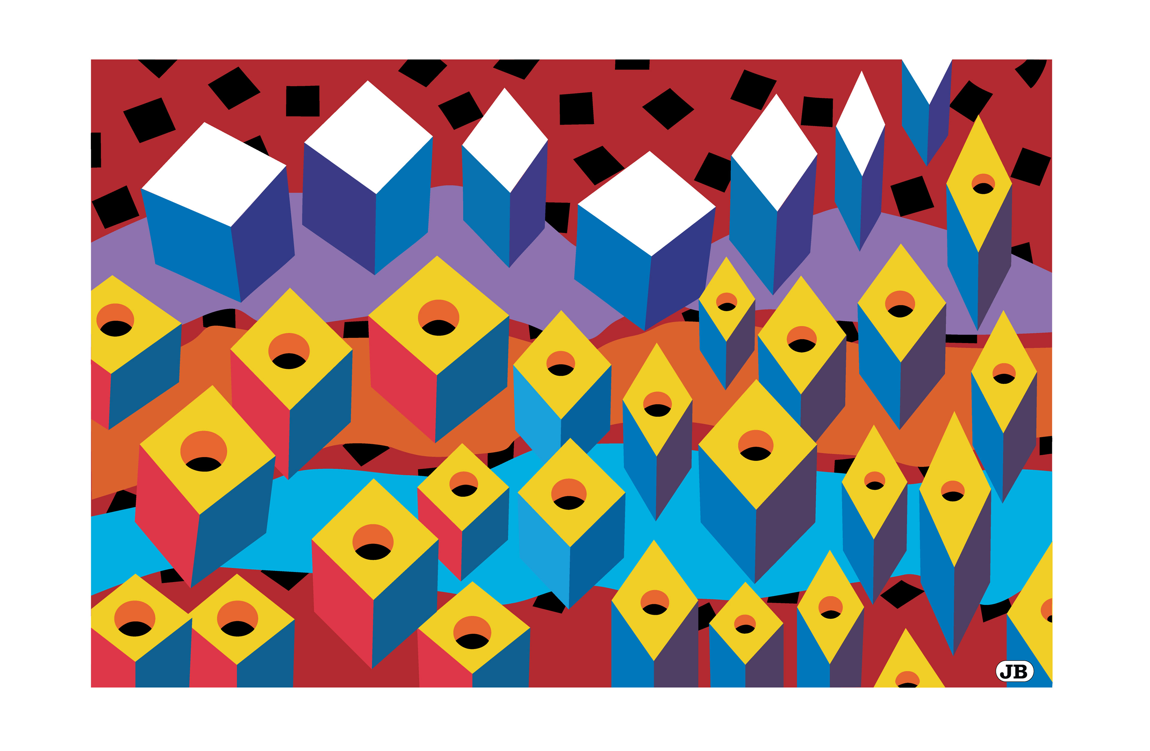 Ice Cubes, Digital Art, 2021