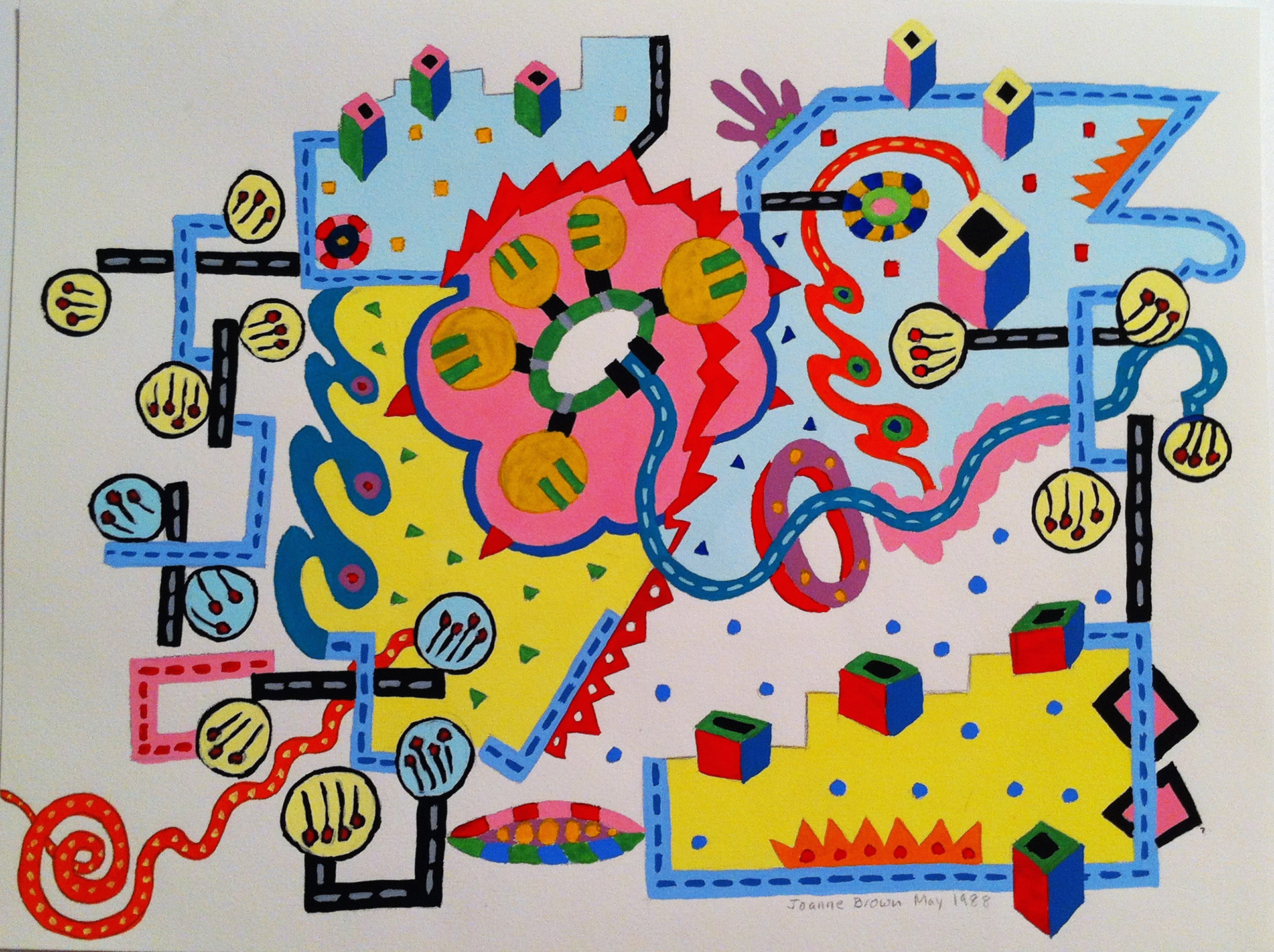 Science Lab, Watercolor on Paper, 1988