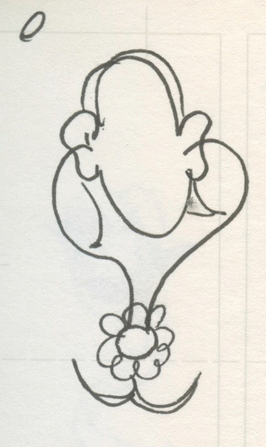Flower Pendant, Pen and Ink on Paper, 2007