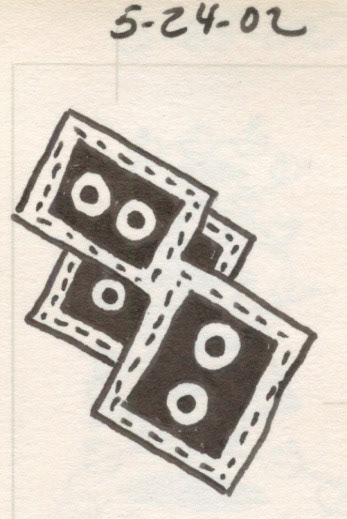 Shadow Eyes Building, Pen and Ink on Paper, 2002