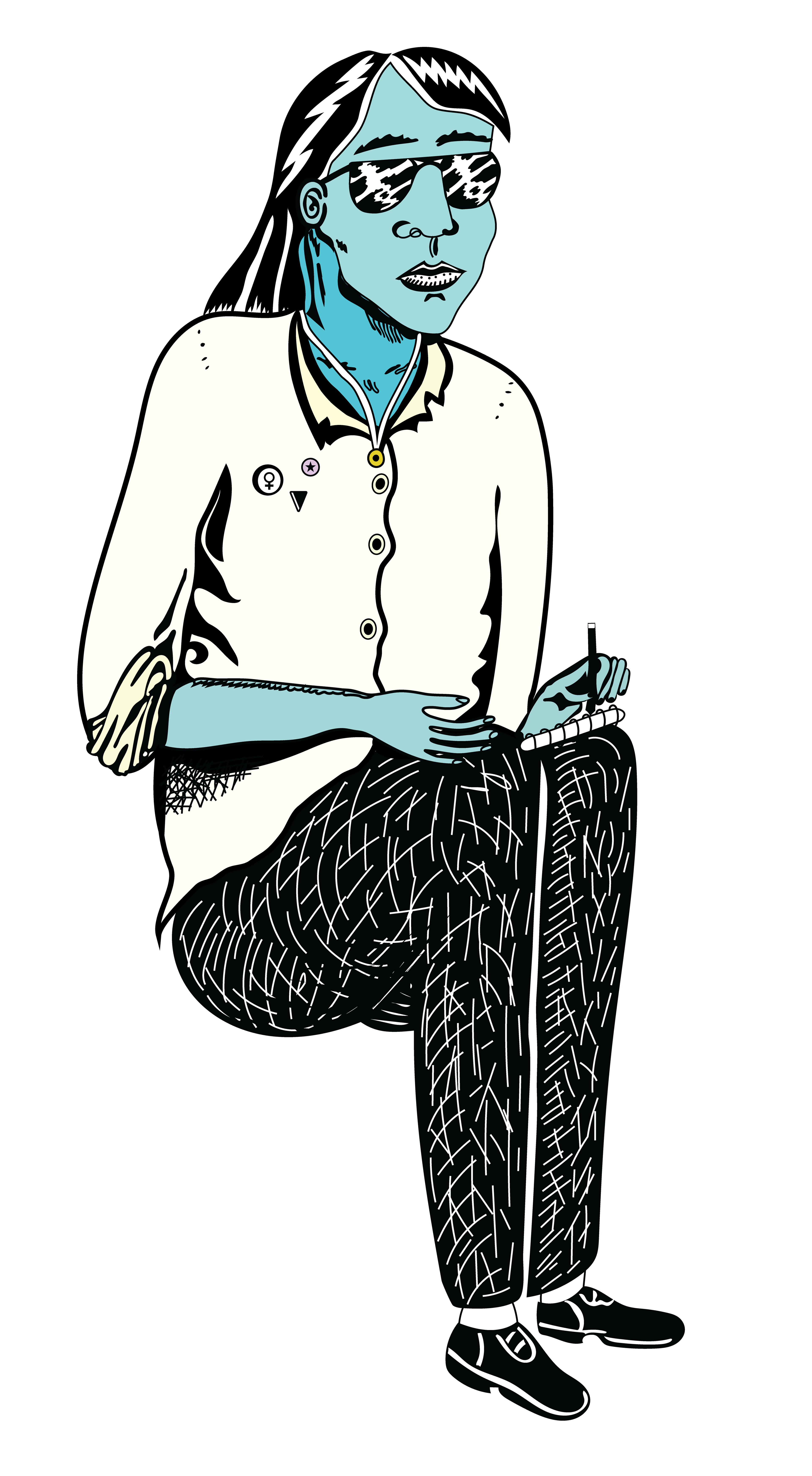 Sunglasses and Sketchbook, Digital Art, version 6,  2026