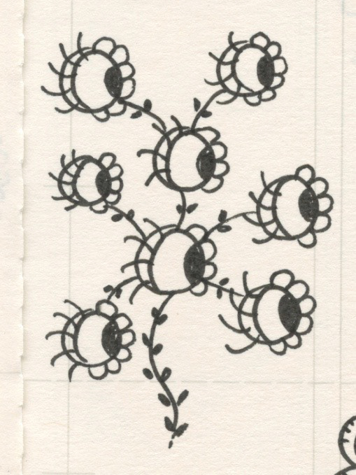 Spy Eye Flower, Pen and Ink on Paper, 2004