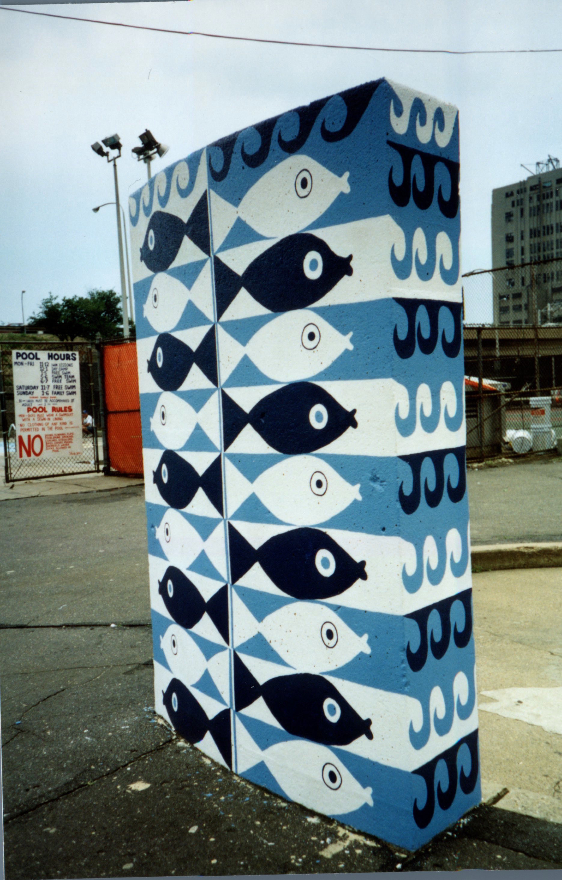 Munkewicz Fish, Spray Pool Murals, 1996