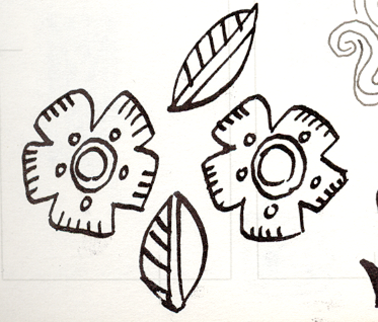 1990- ink sketch for Flower Night