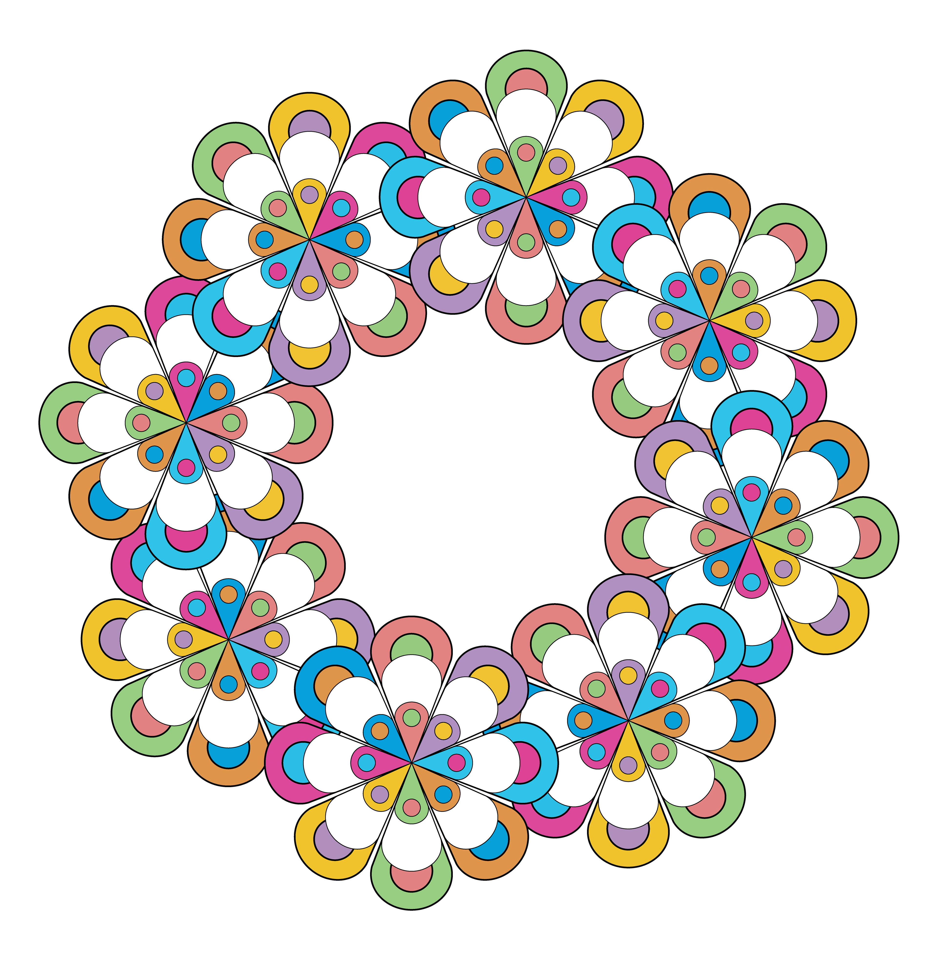 Flower Power, Digital Art, Radial, 2021