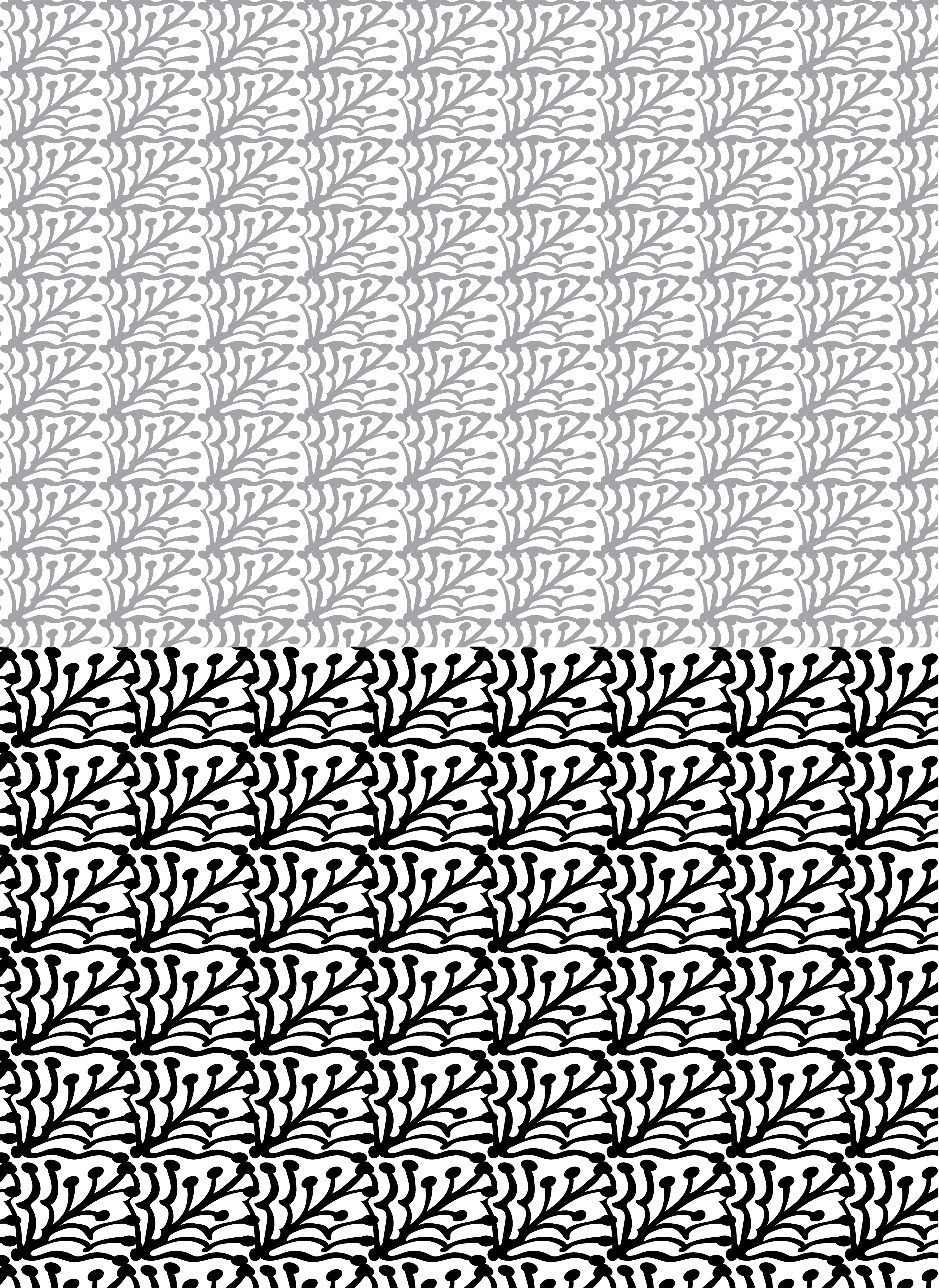 Budding Branch Pattern, Digital Art, 2025