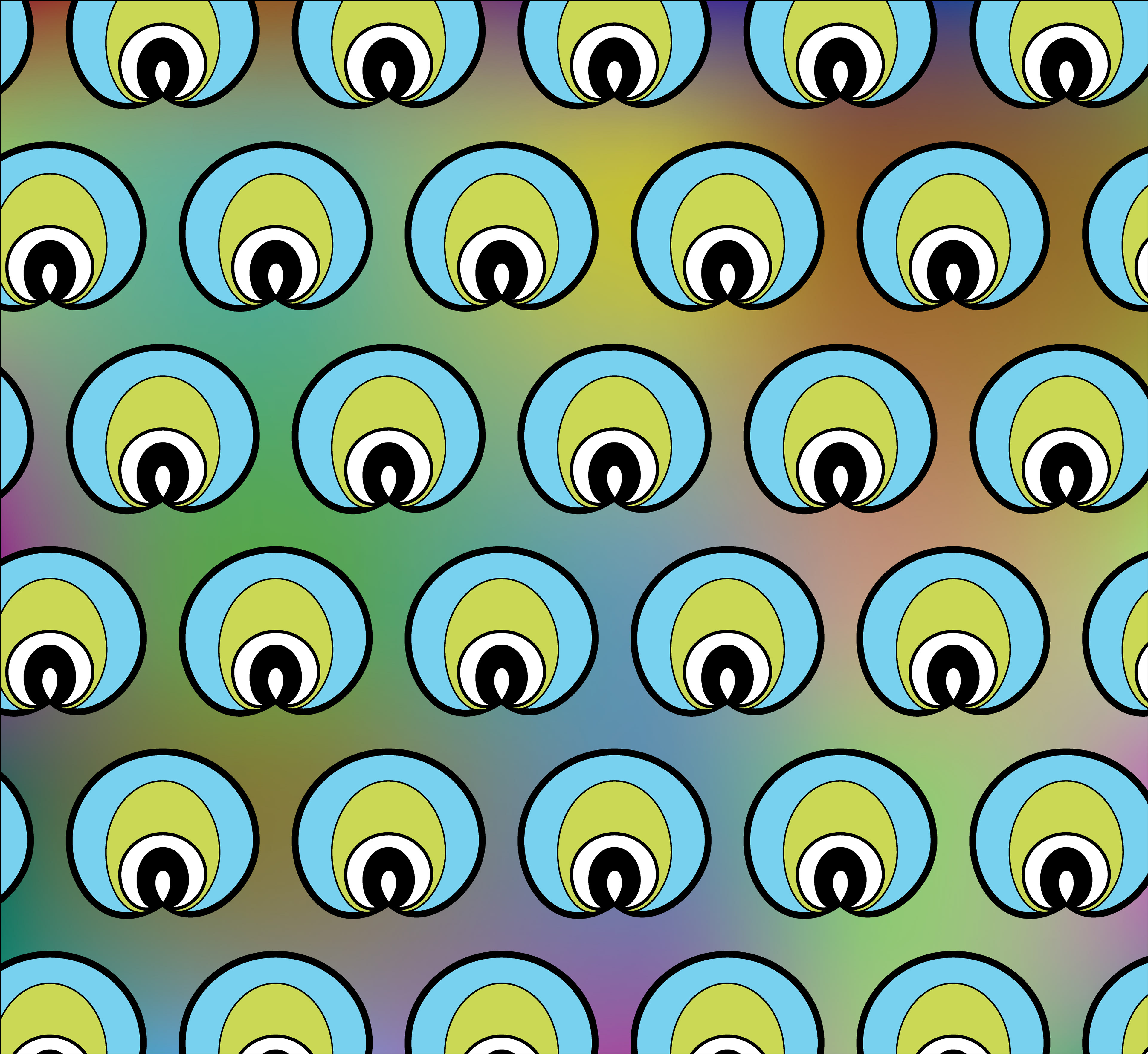 Eye Winks, Digital Art, Pattern 1, 2025