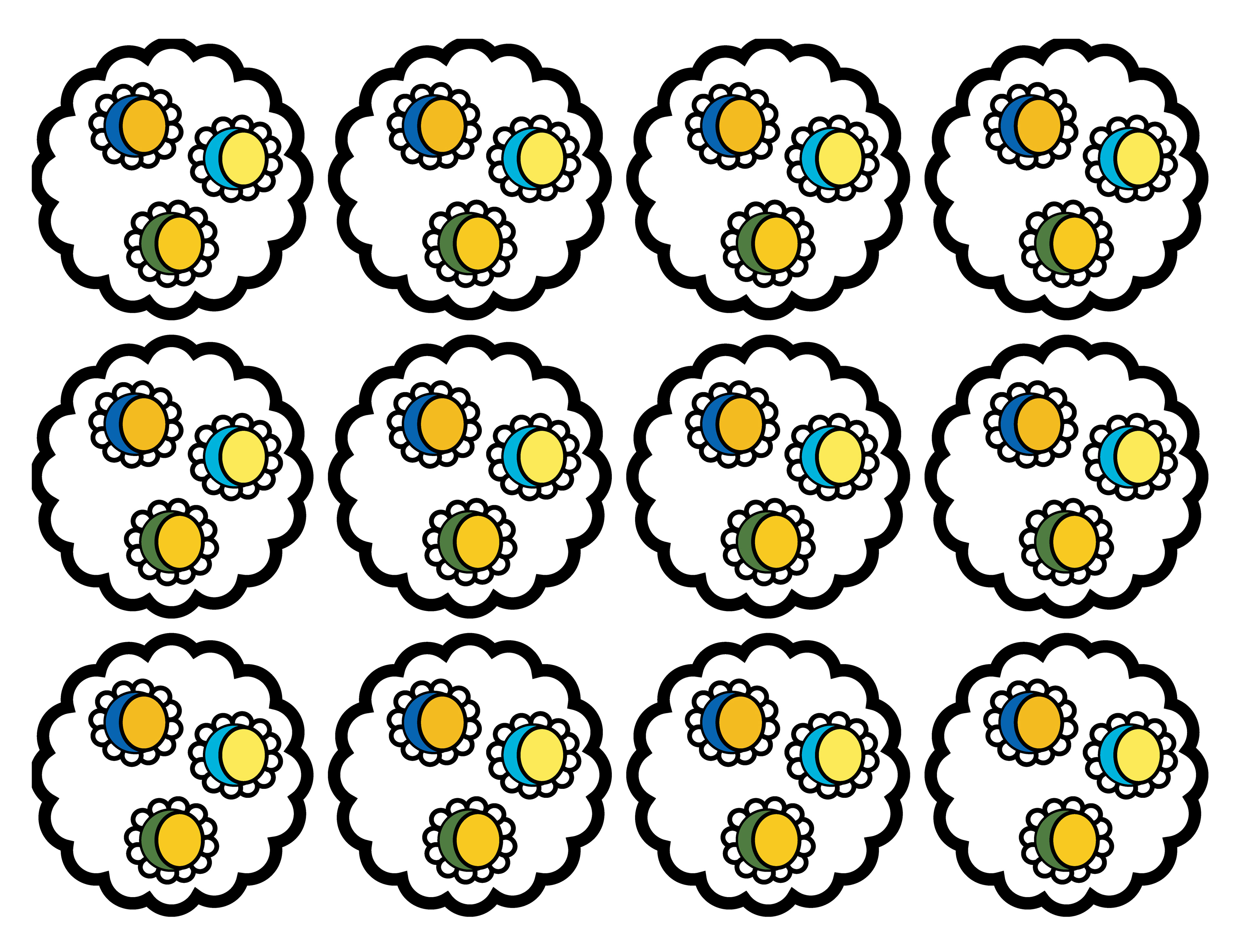 Gummy Flower, Digital Art, Pattern 4, 2023