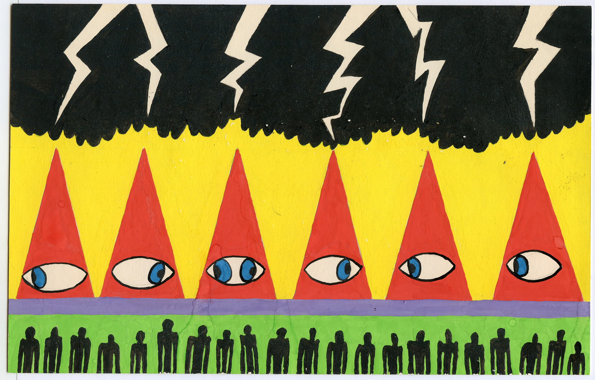 War, Gouache on paper, 1976