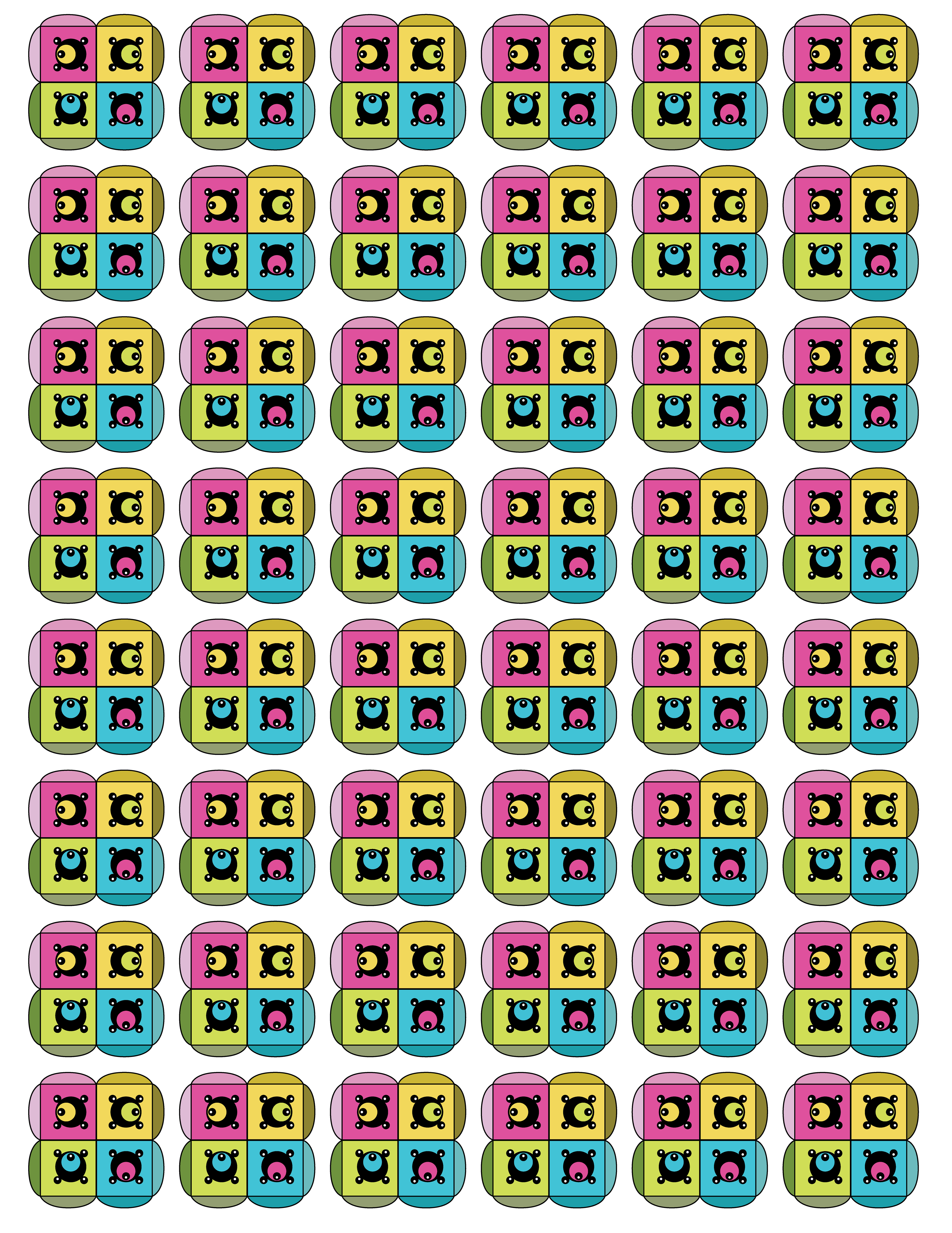 Parking Lot Flower, Digital Art, Pattern 1, 2025