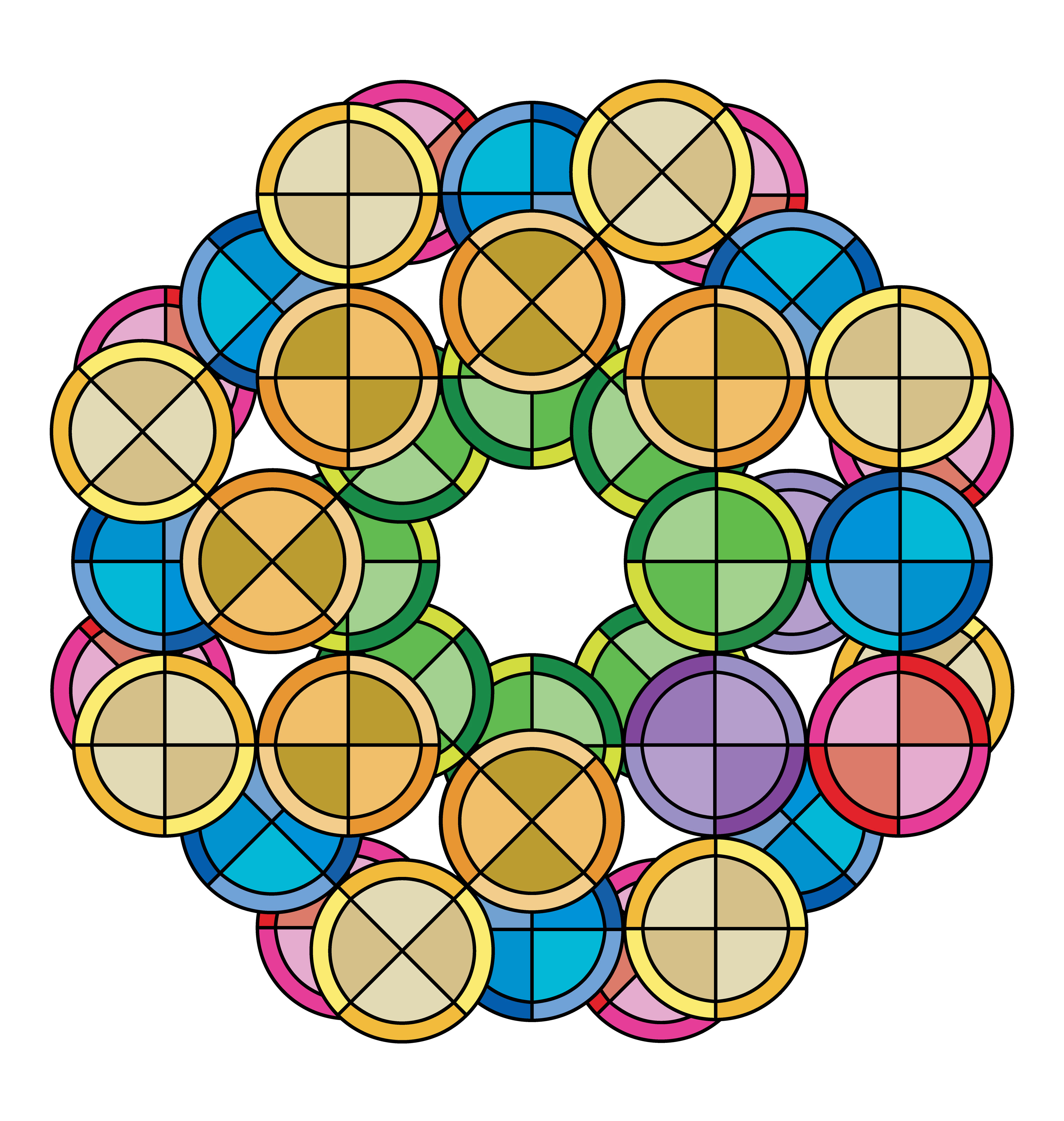 Minute Hands, Digital Art, Radial 2, 2023