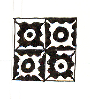 Night Flower Eyes, Pen and Ink on Paper, 1997