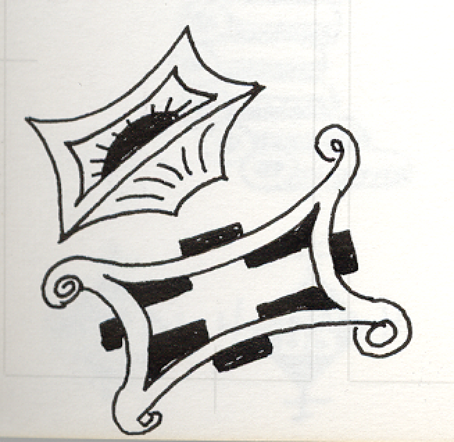 Drawing for Twin Hassocks, Pen and Ink, 1991