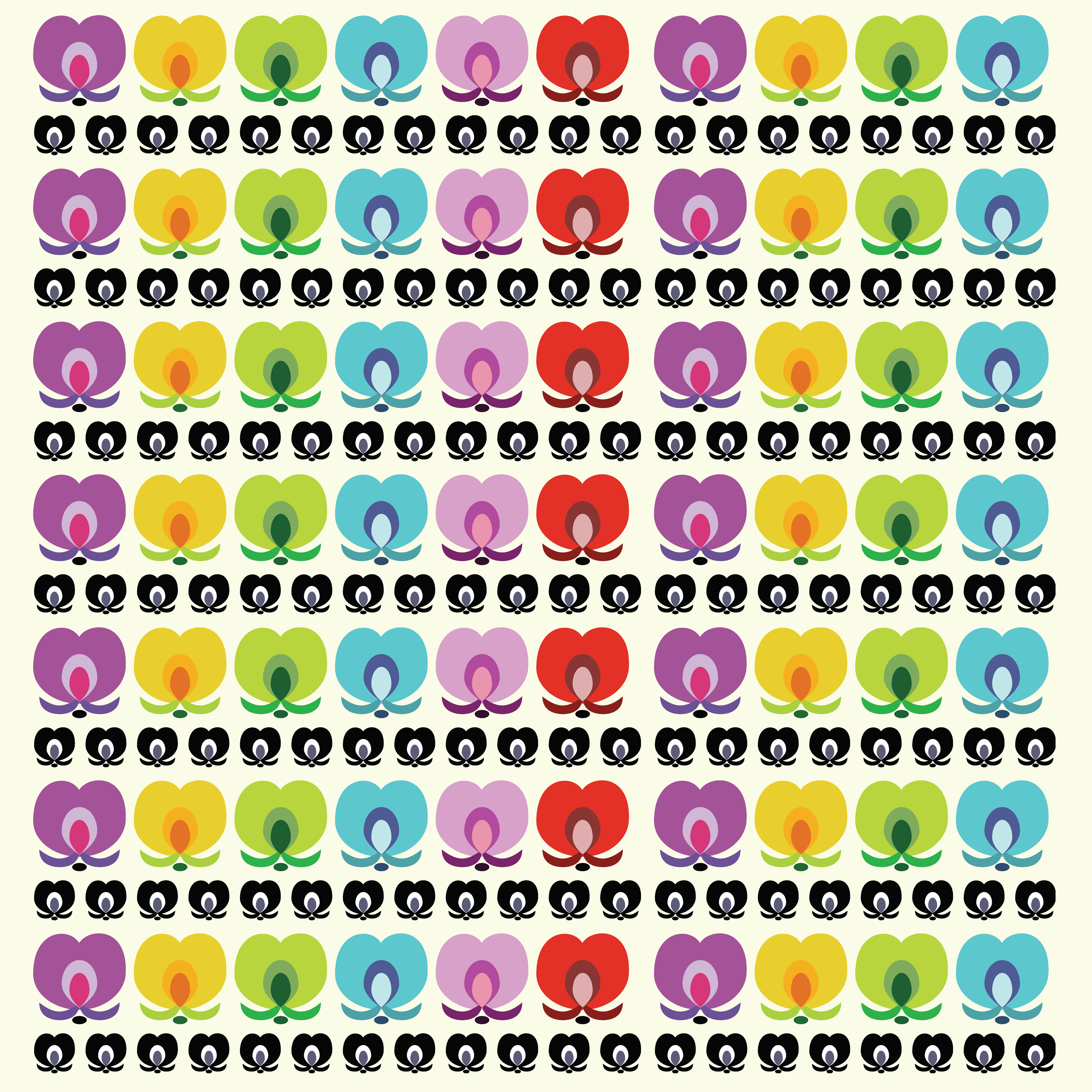 Cherry Bud, Digital Art, Pattern 1, 2026