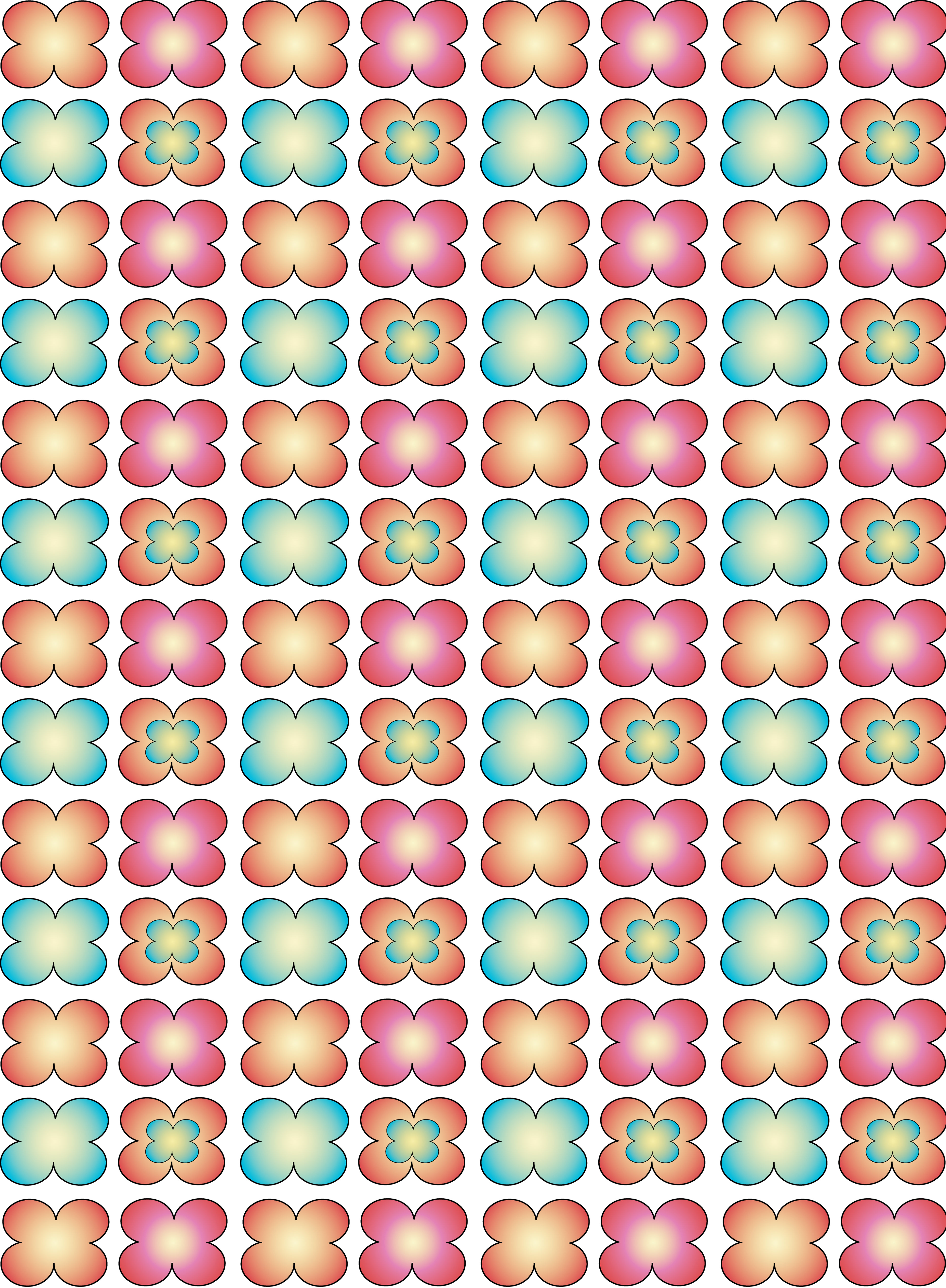 Dot Plot Flowers, Digital Art, 2022
