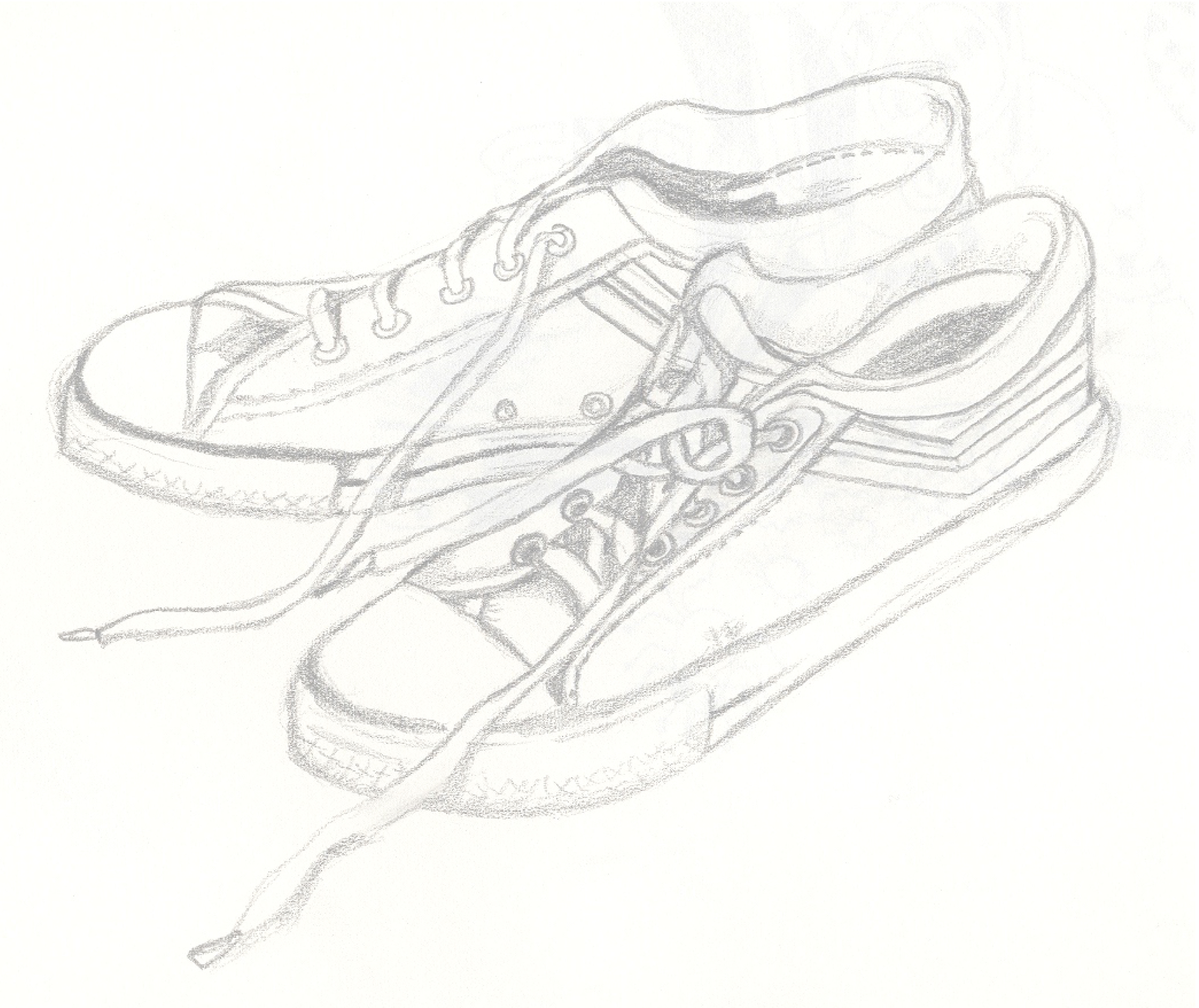 Sneakers, Pencil Drawing, 1981