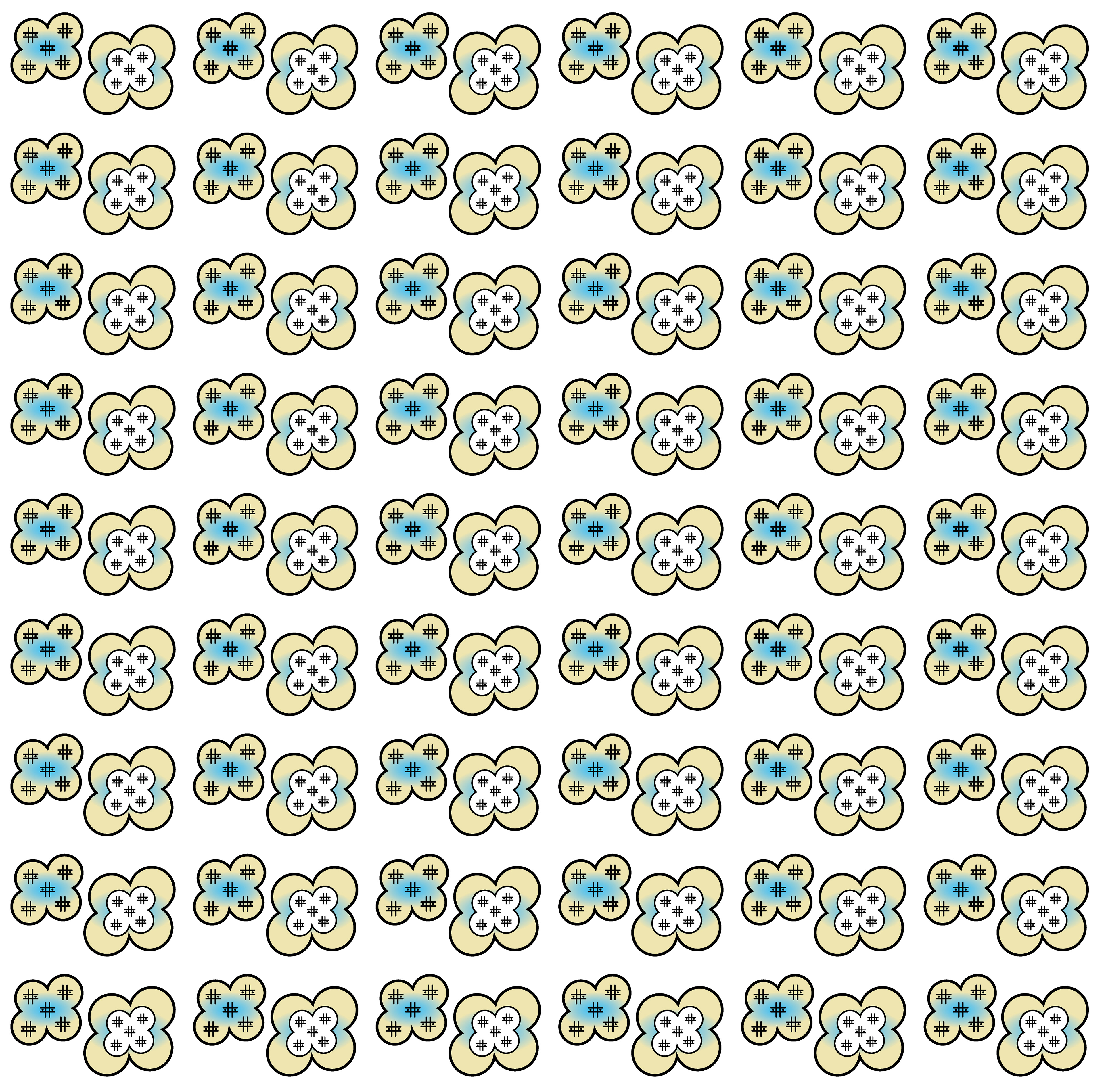 Criss Cross Flower, Digital Art, Pattern, 2025