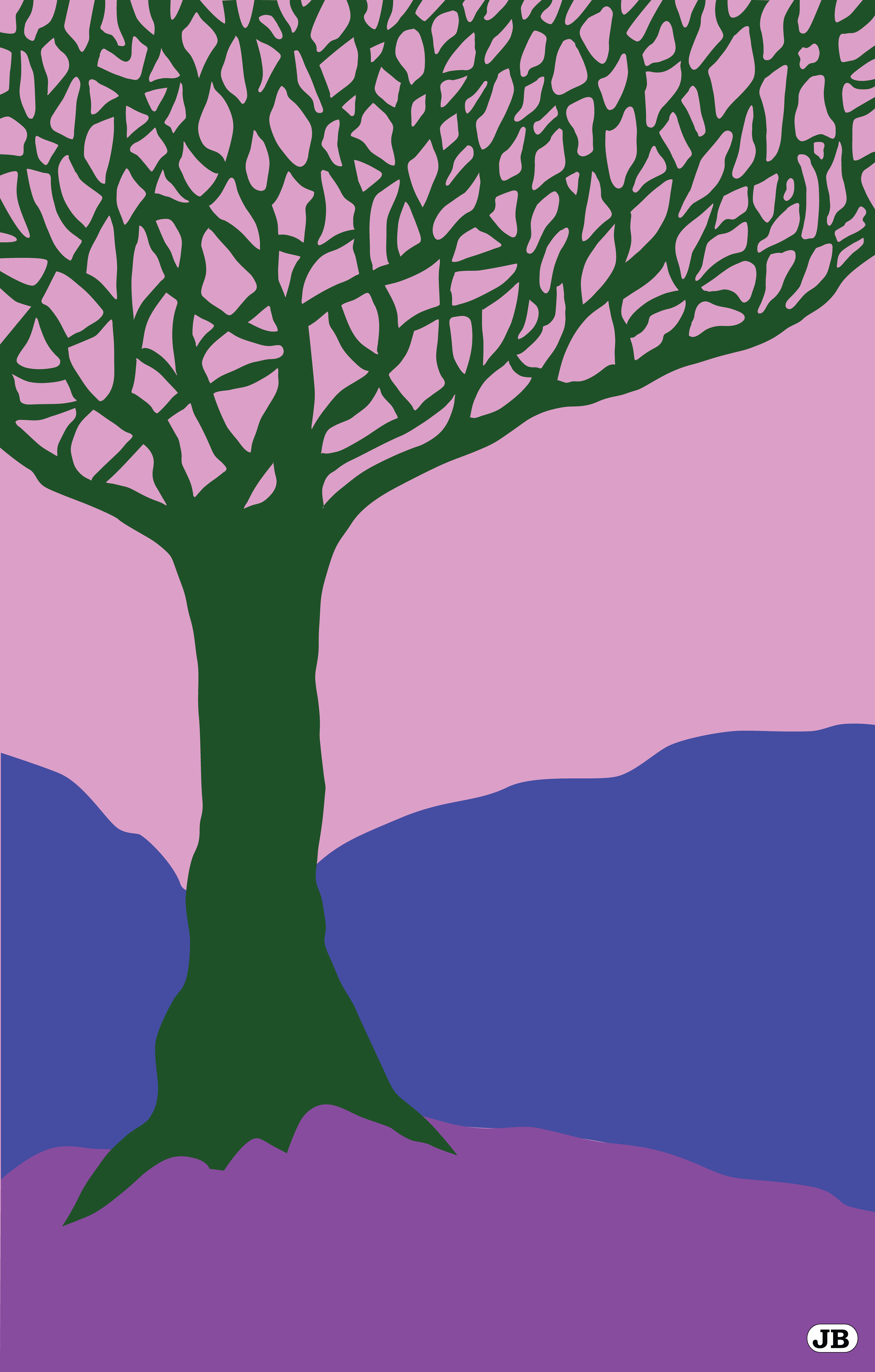 Glowing Tree, Digital Art, 2021