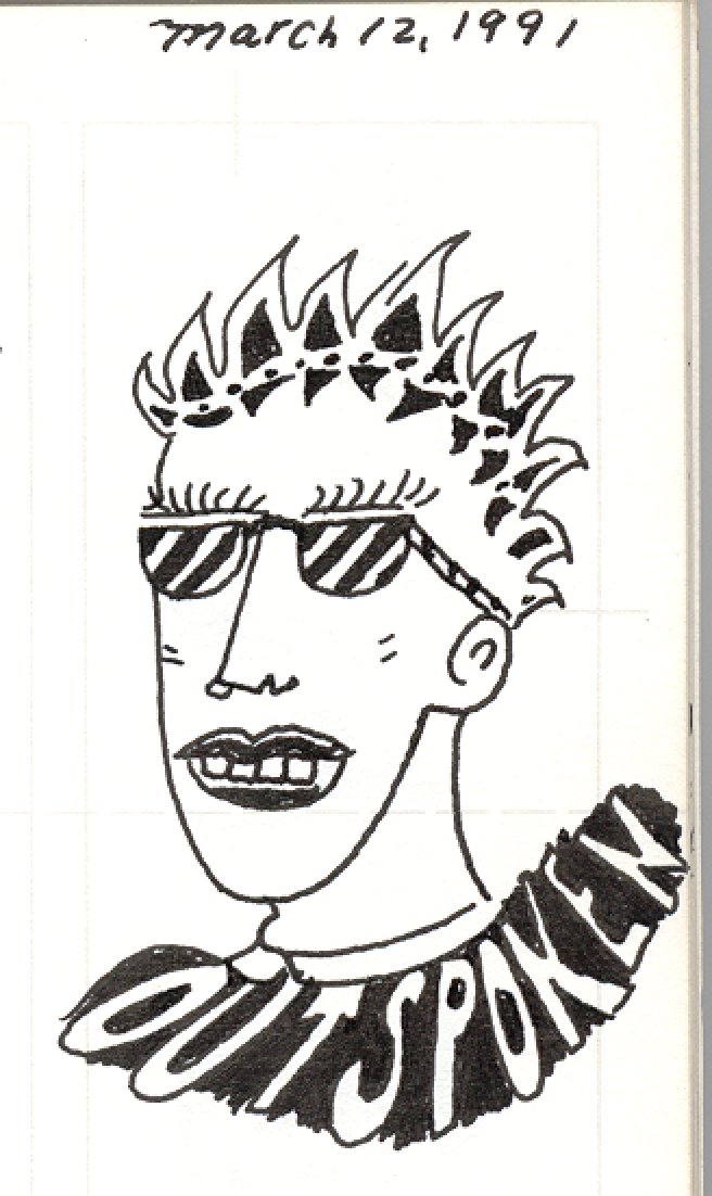 1991-03-12-a3, Pen and Ink on Paper, 1991