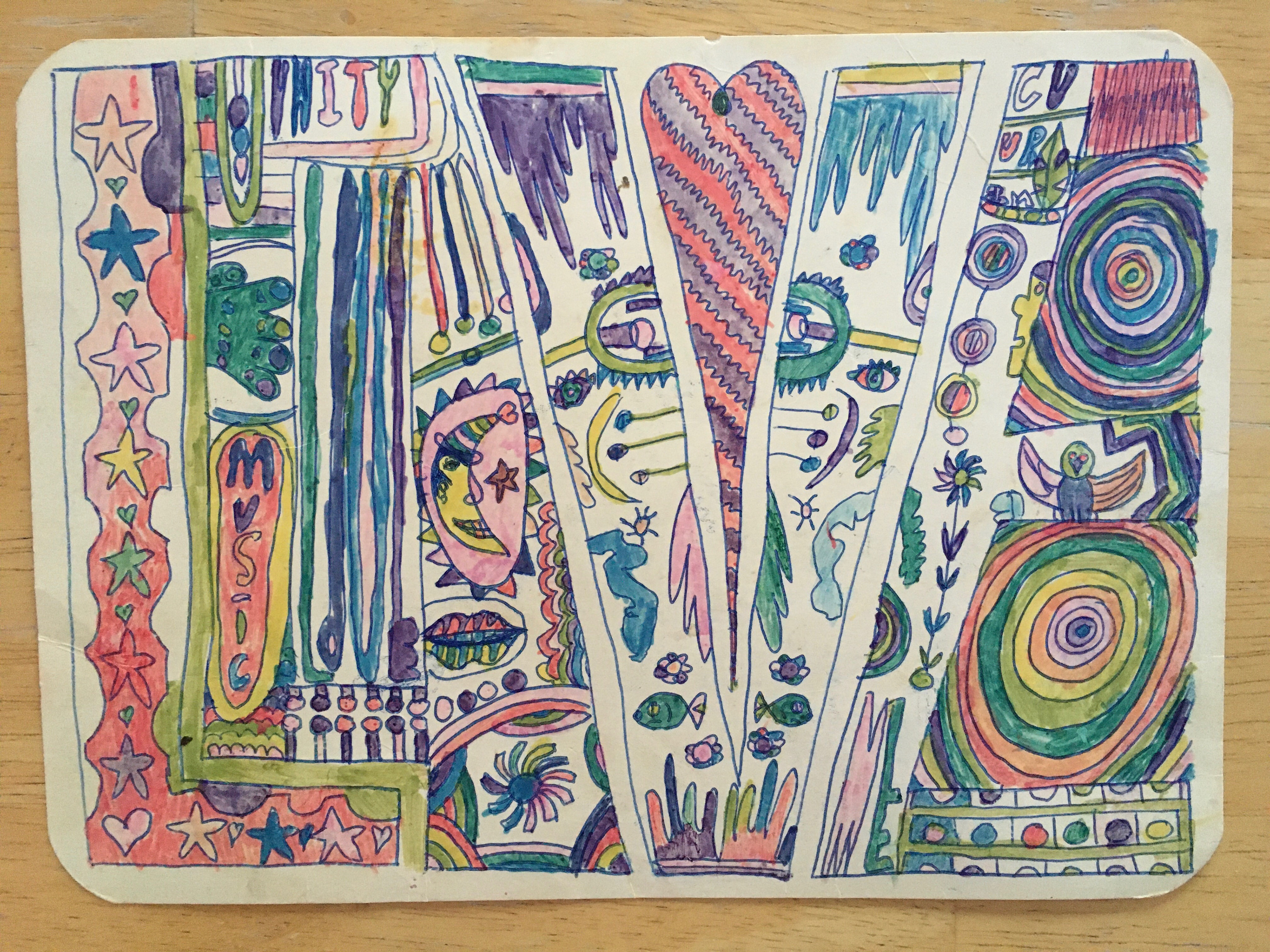 Love Letters # 2, original magic marker, 1971