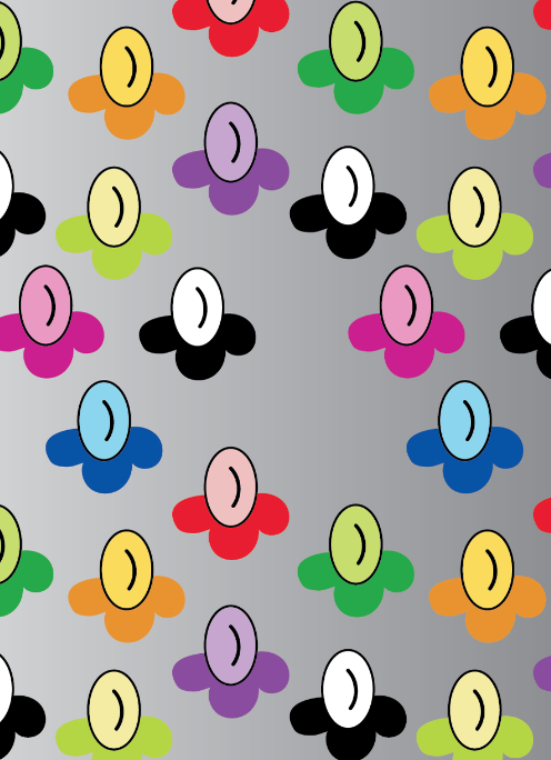 Candy Flower, Digital Art, Pattern 1, 2023
