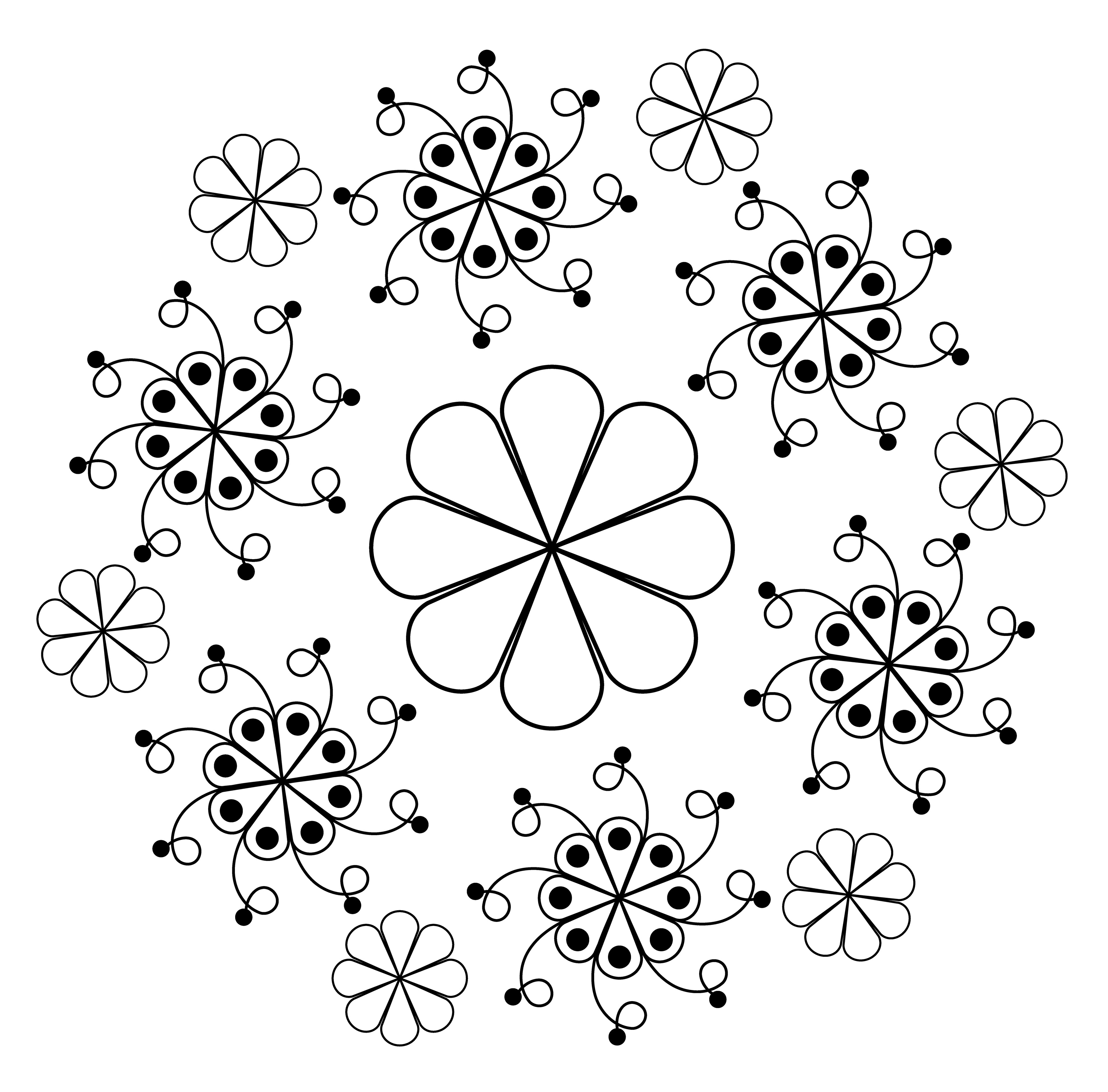 Flower Power, Digital Art, Radial, 2021