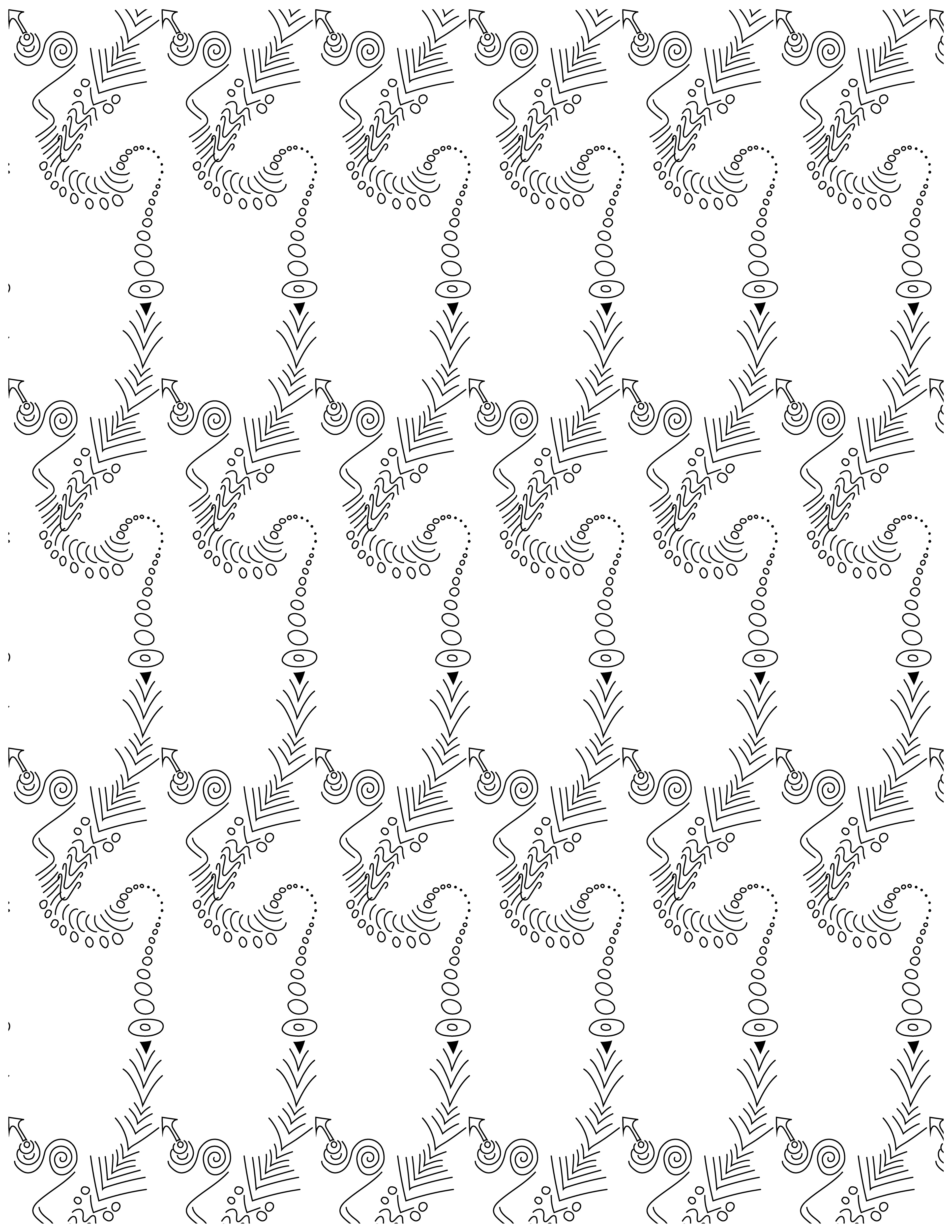 Kite String, Digital Art, Pattern, 2024