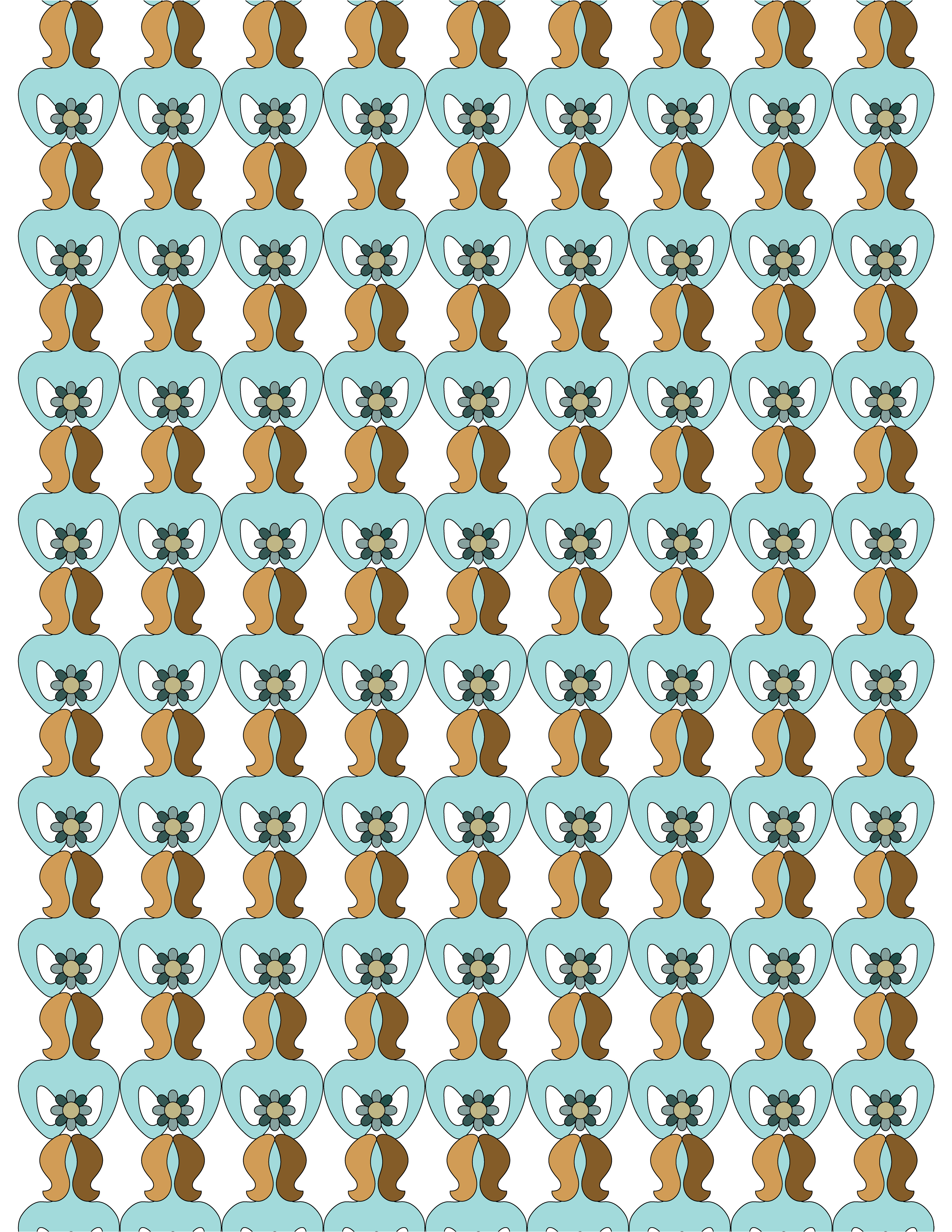 Flower Clasp, Digital Art, Pattern, 2025
