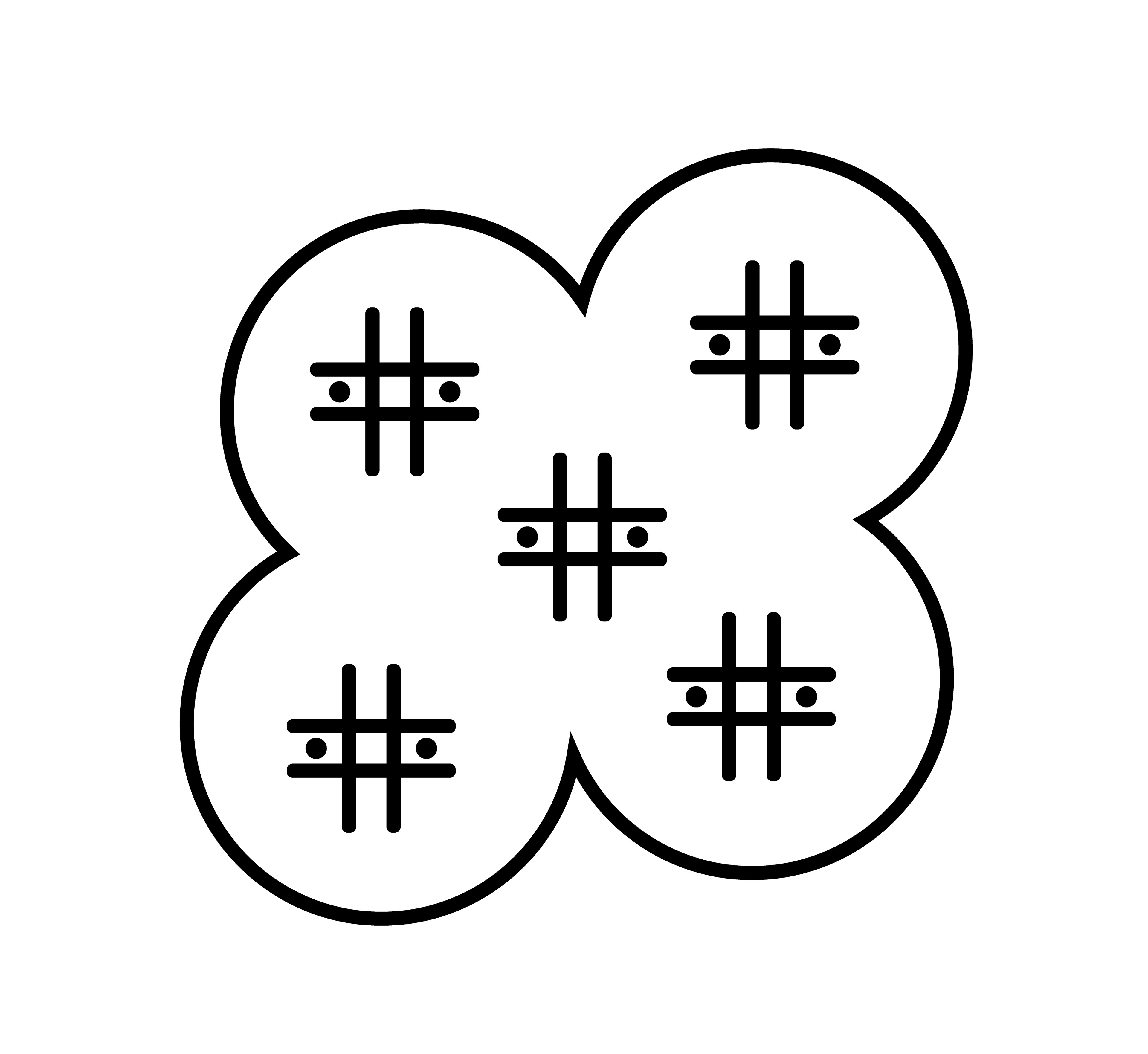 Criss Cross Flower, Vector Drawing, 2025