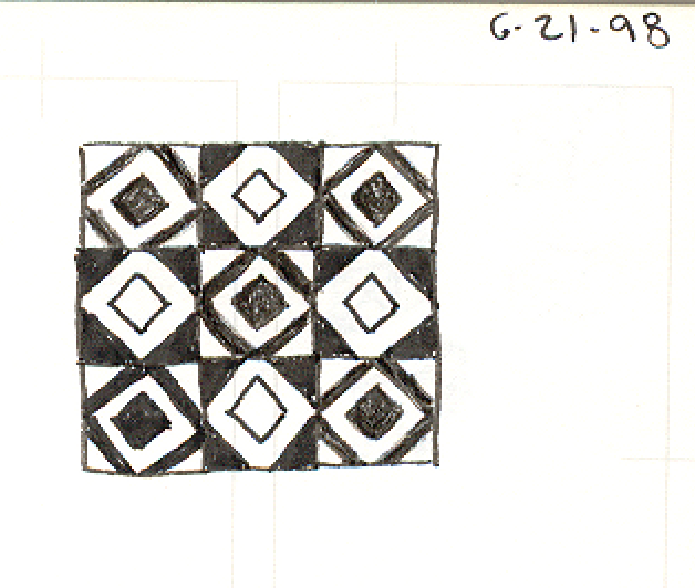 Diamond Syncopation, Pen and Ink on Paper, 1998