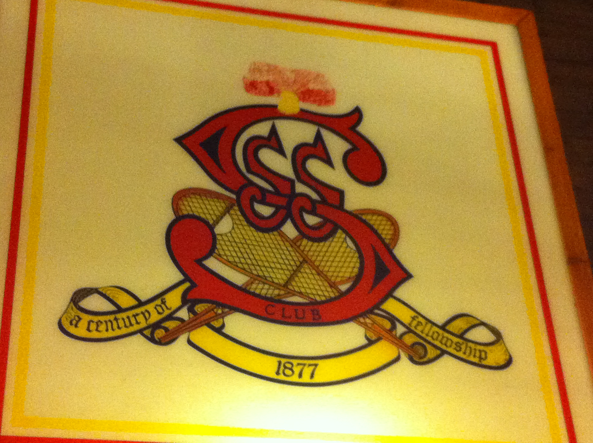 Sherbrooke Snowshoe Club Logo, framed