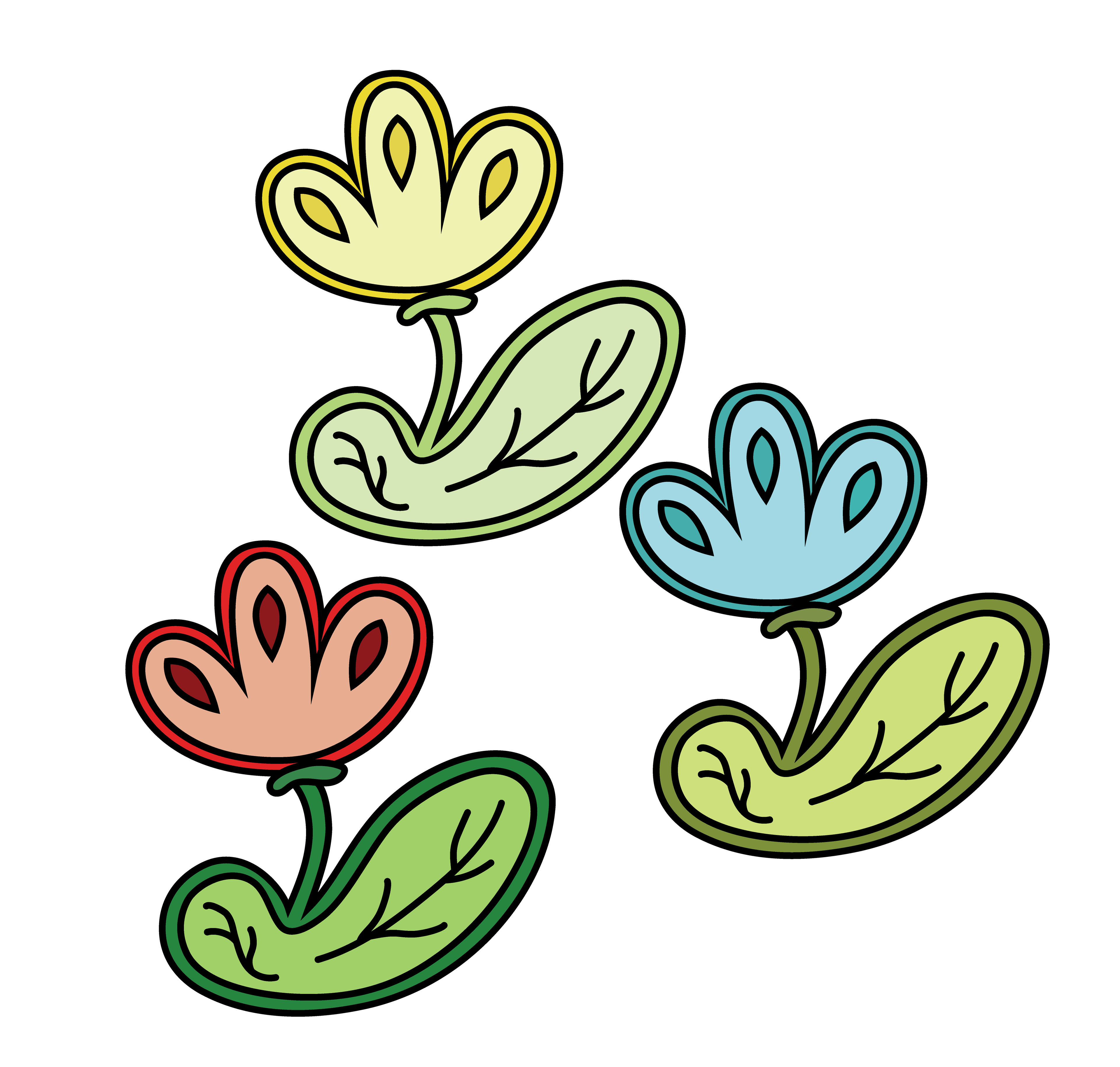 Flower Decal, Vector Drawing 5, 2025