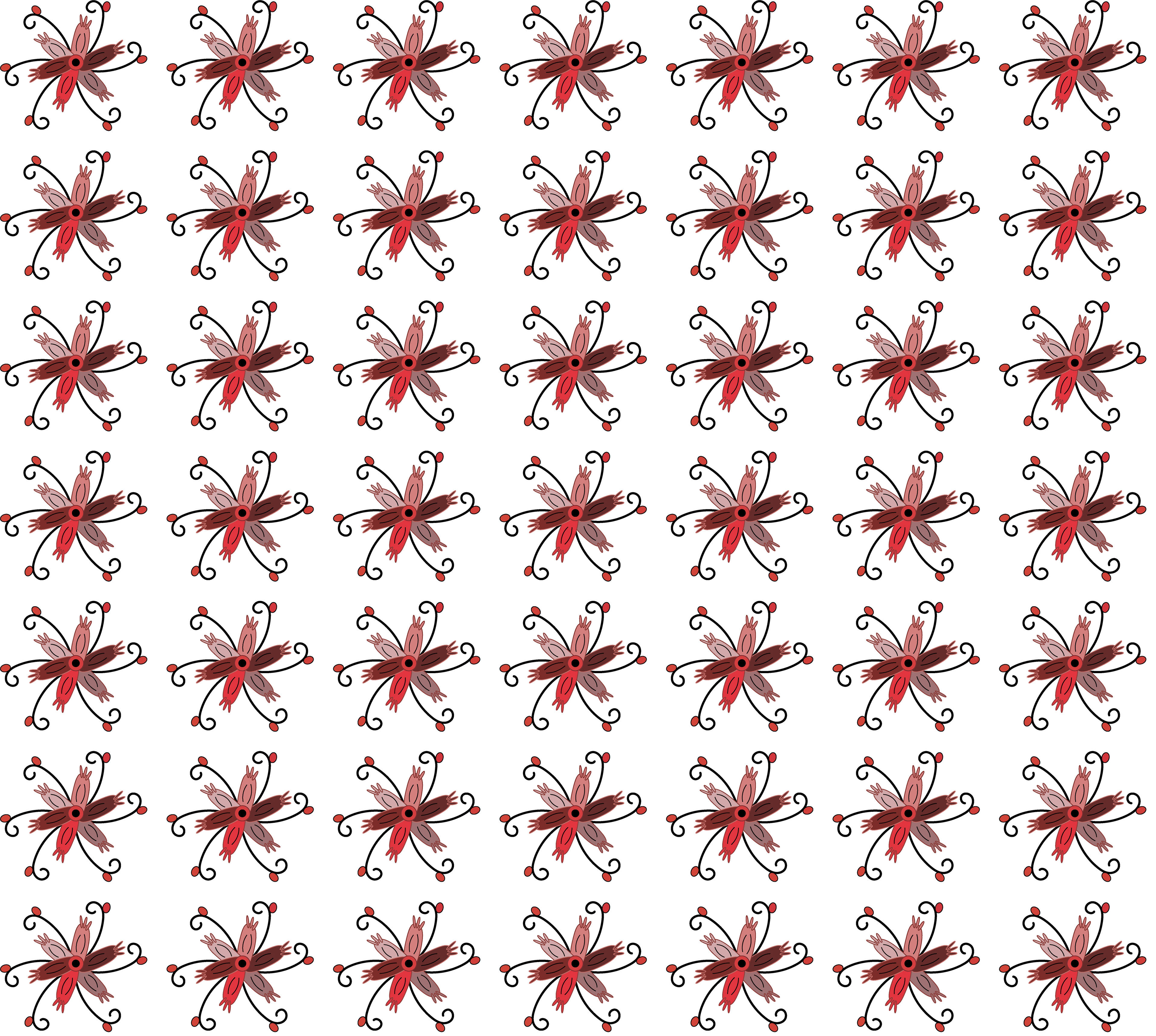 Alstromeria, Digital Art, Pattern 3, 2021