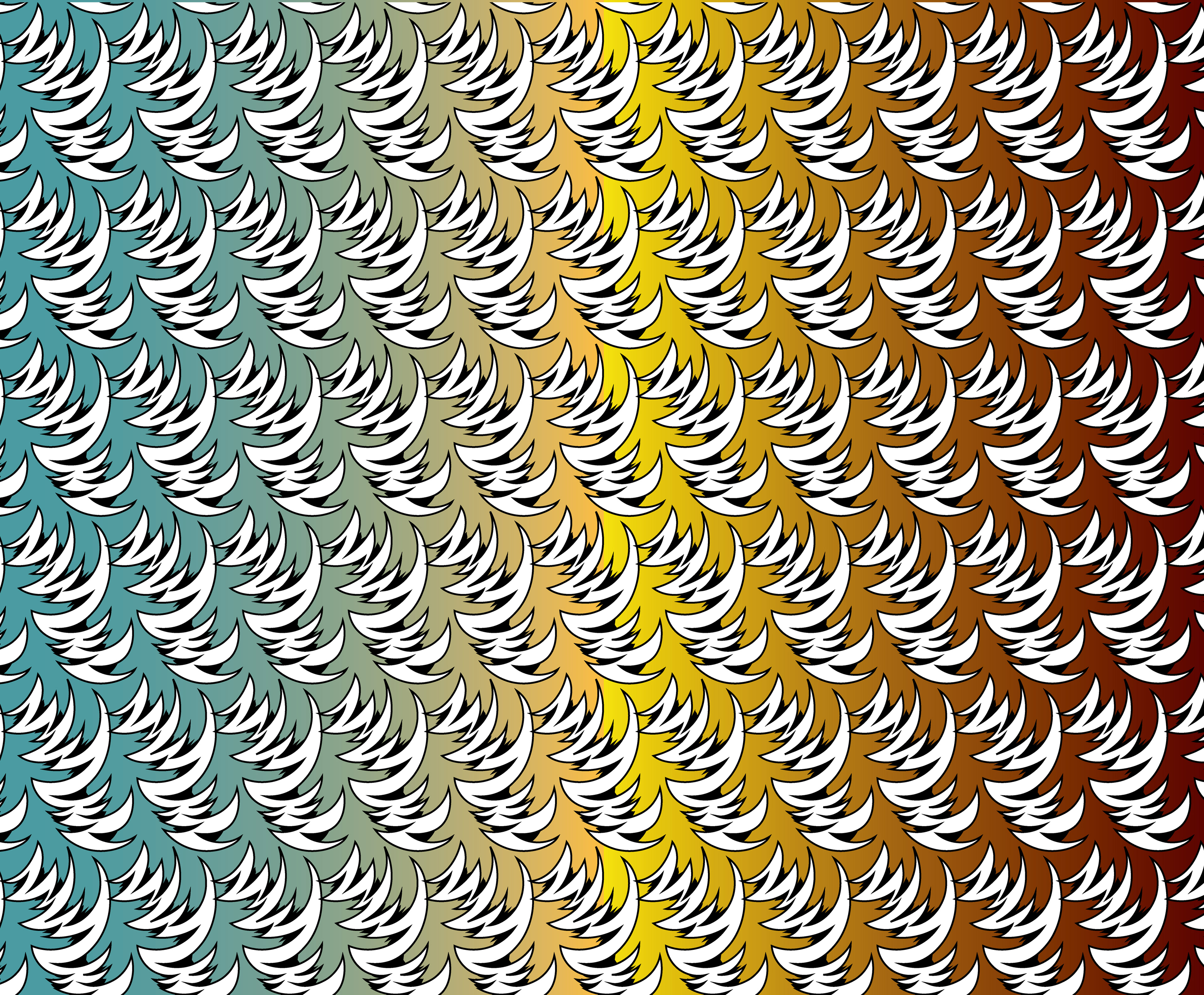 Right: Flames, Digital Art, Pattern 3, 2025