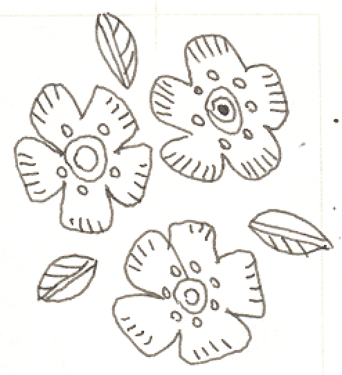 1990 - ink sketch for Flower Night