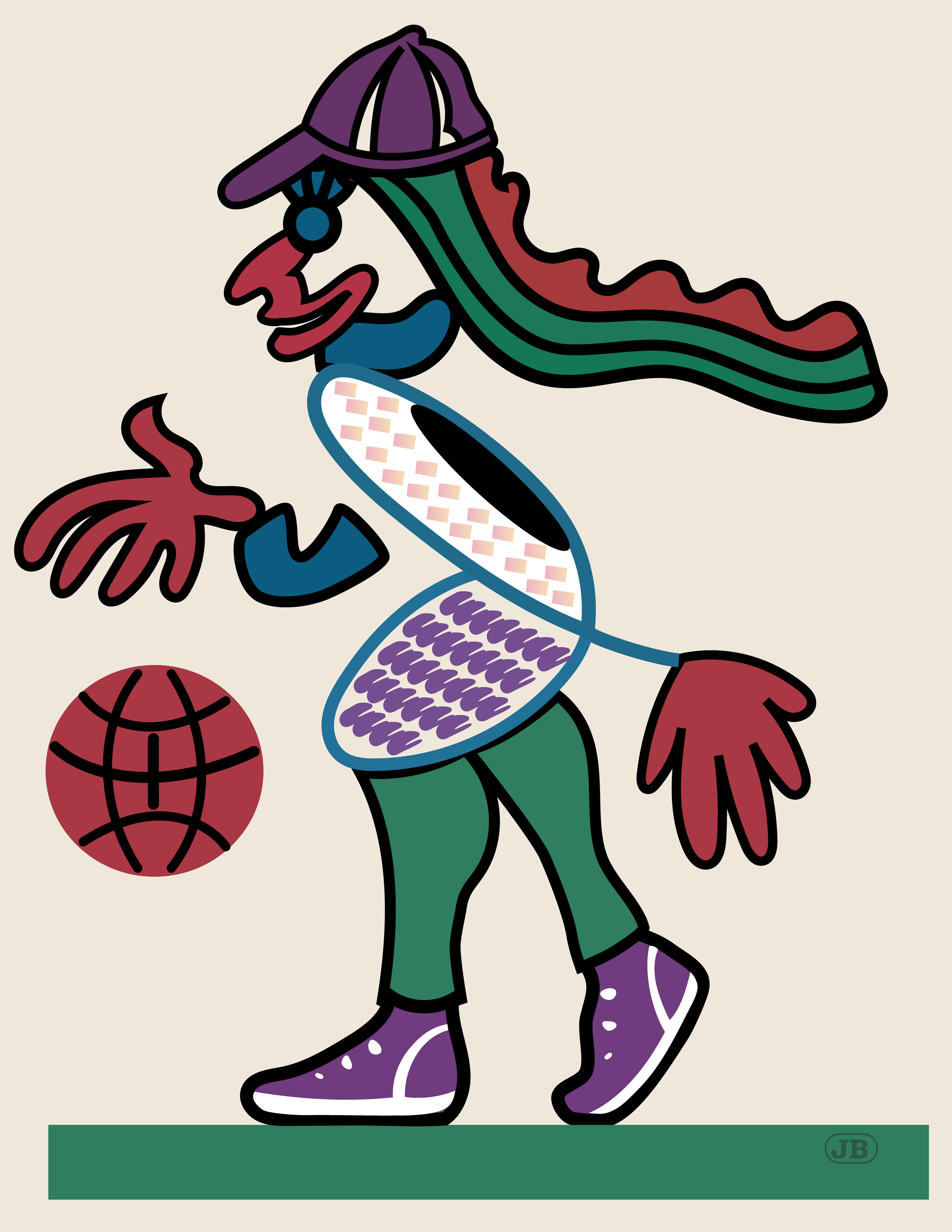 Basketball Player, Digital Art, version 1, 2023