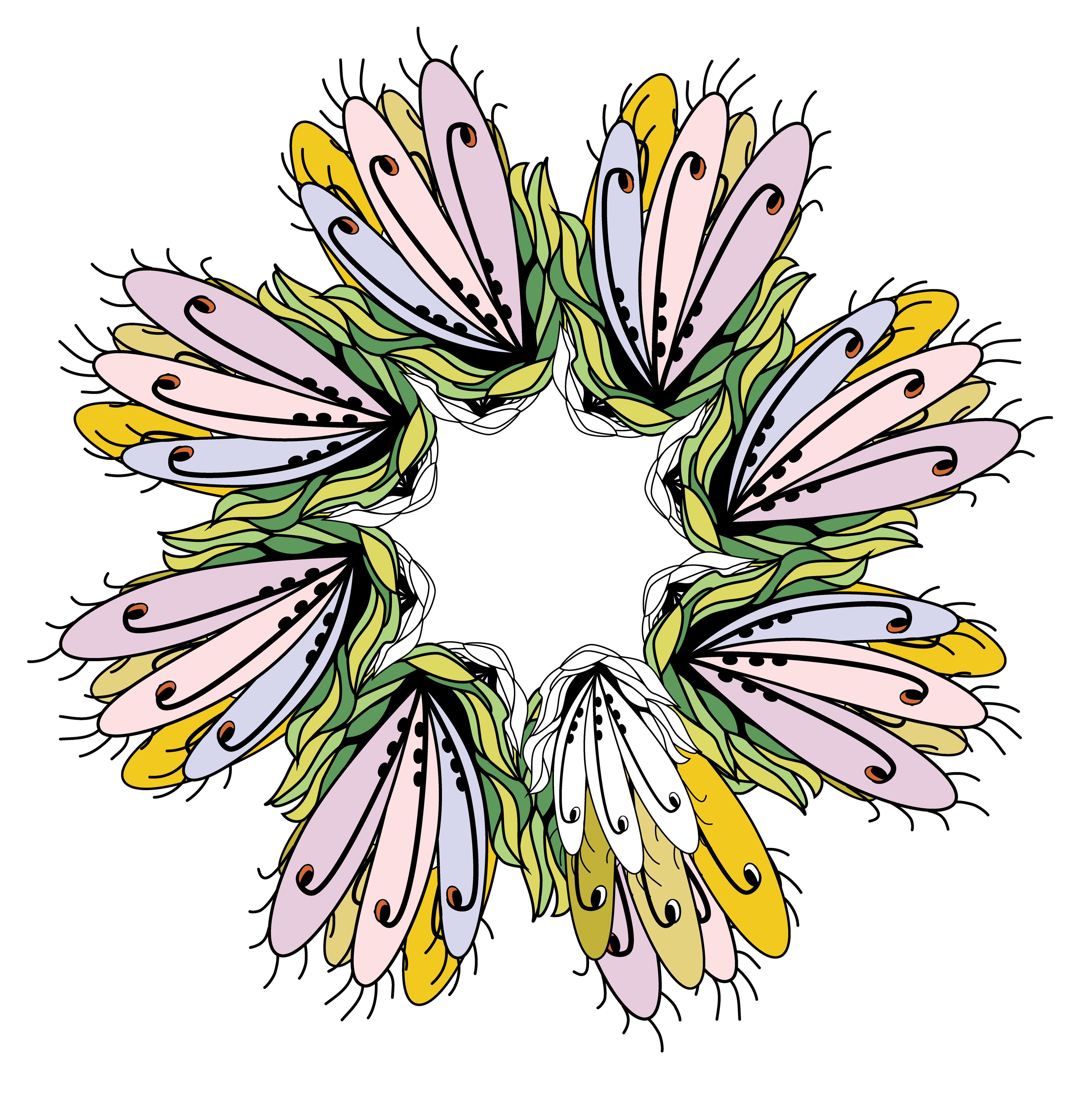 Sunrise Flower, Digital Art, Radial 1, 2025