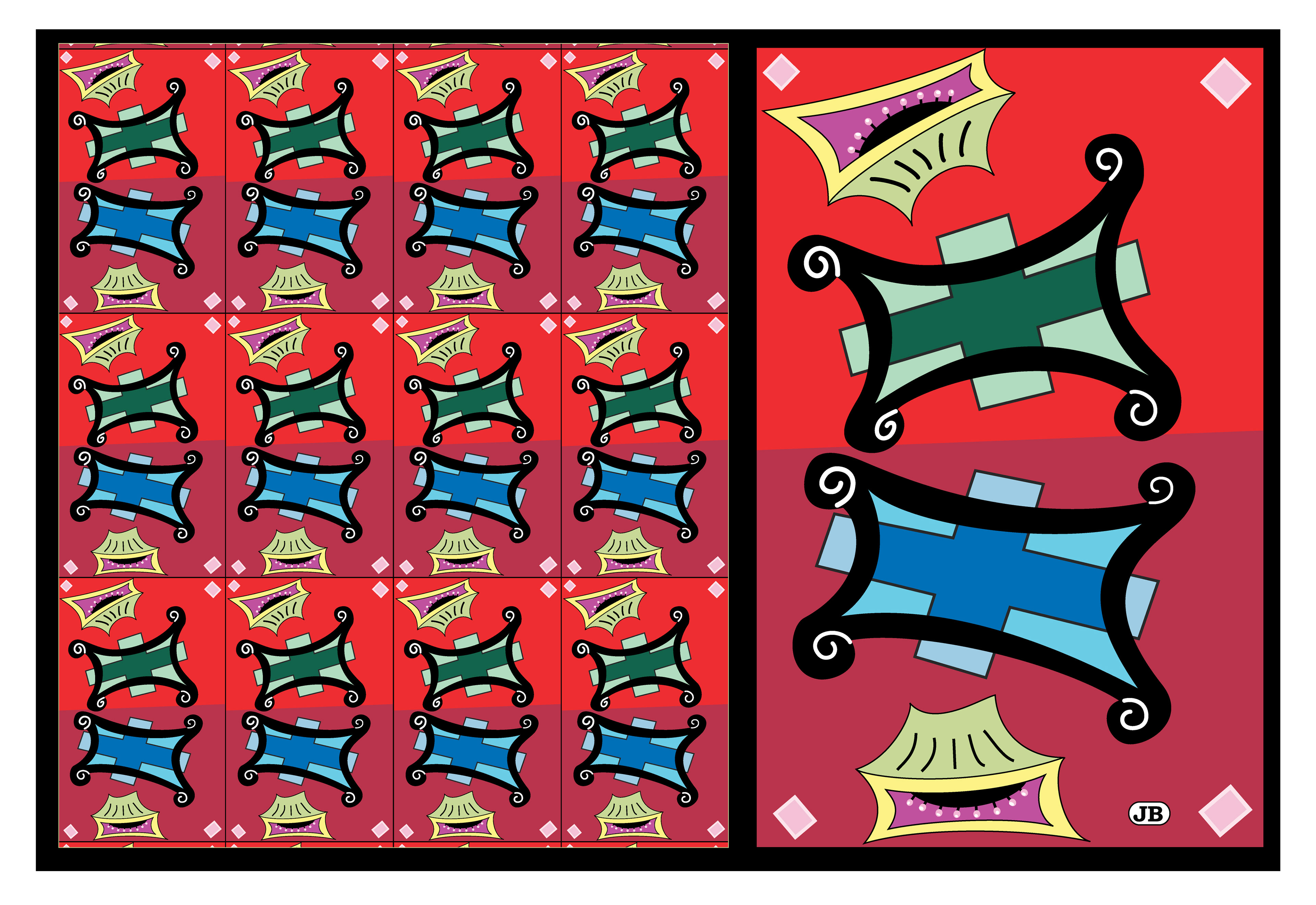 Twin Hassocks, Digital Art, 2007