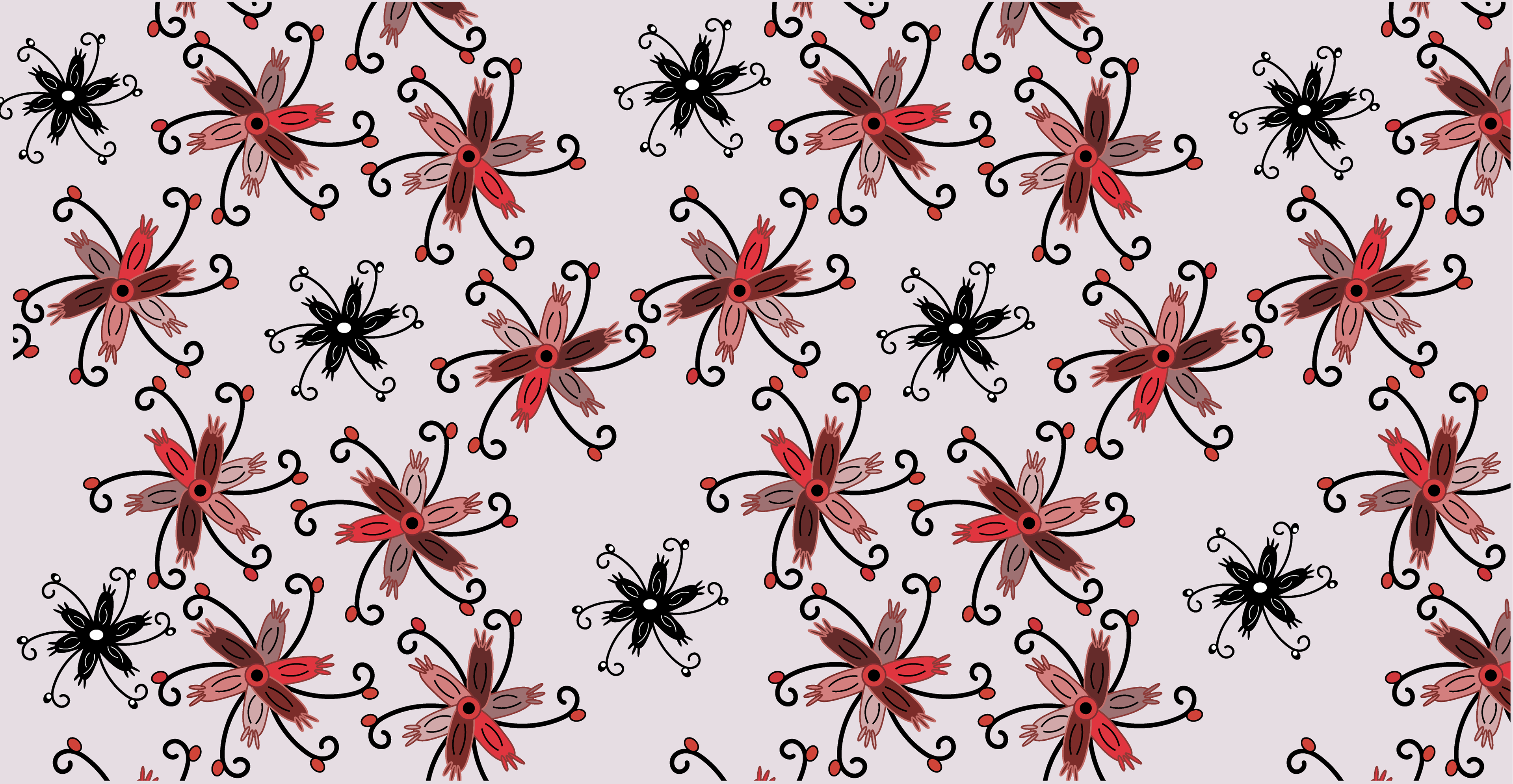 Alstromeria, Digital Art, Pattern 1, 2021
