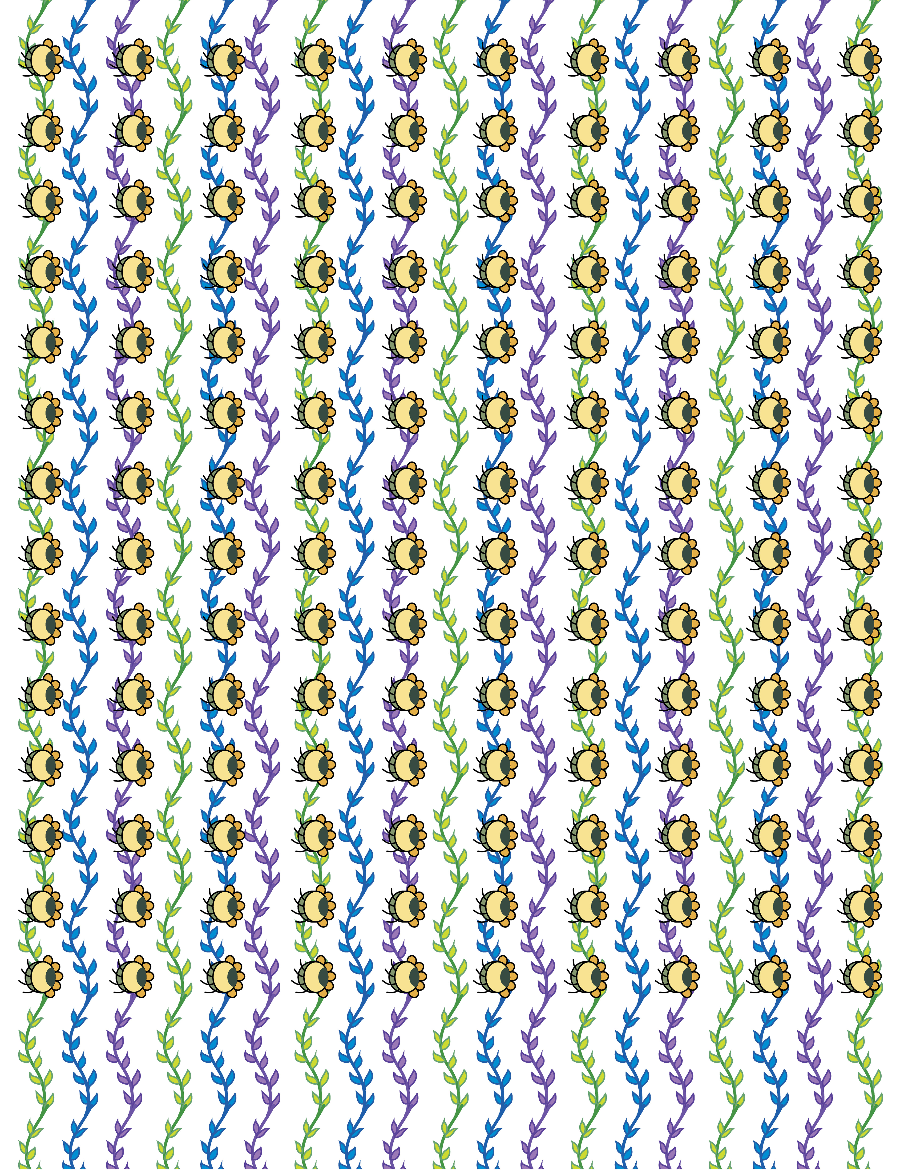 Spy Eye Flower, Digital Art, Pattern 2, 2025