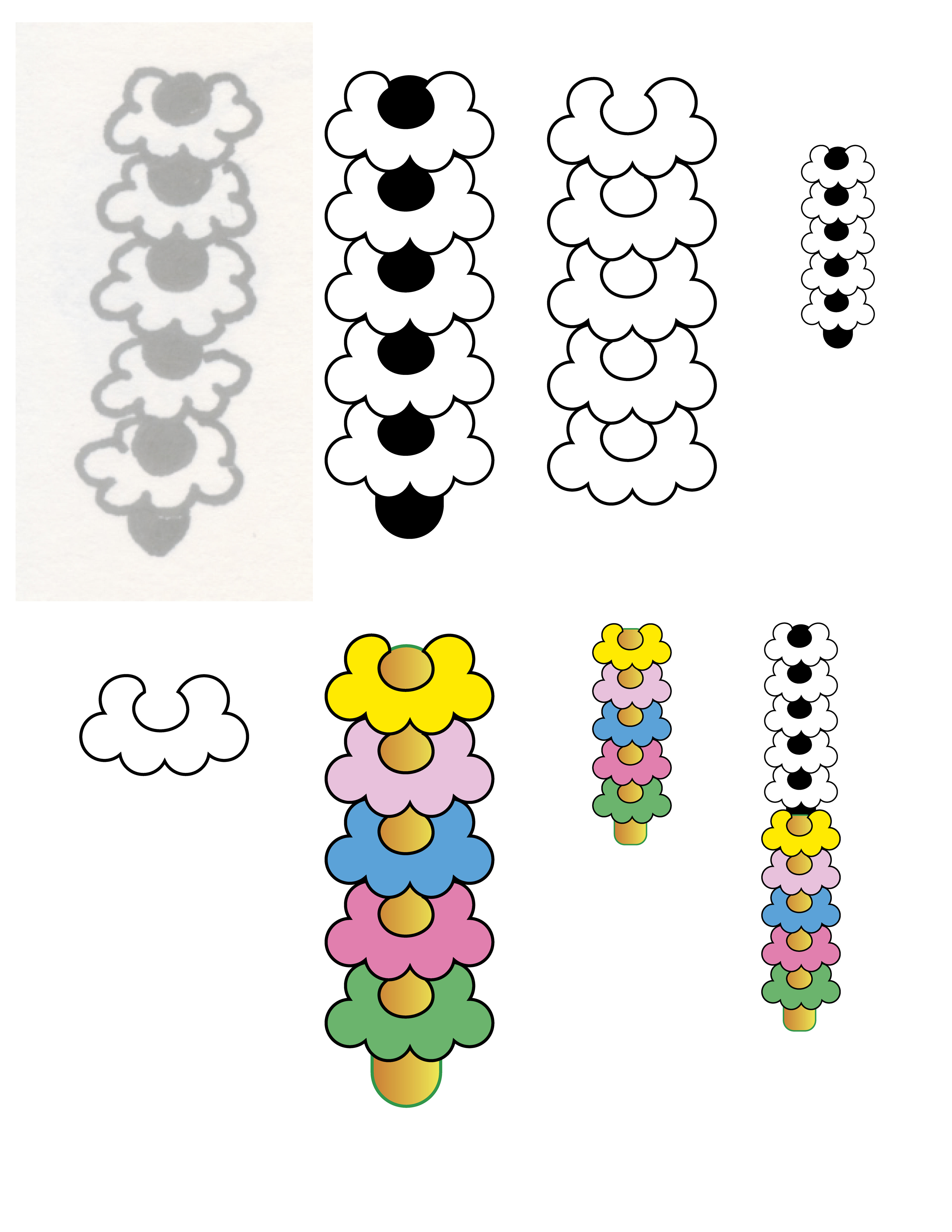 Ice Cream Cone Flowers, digital drawing board, 2025