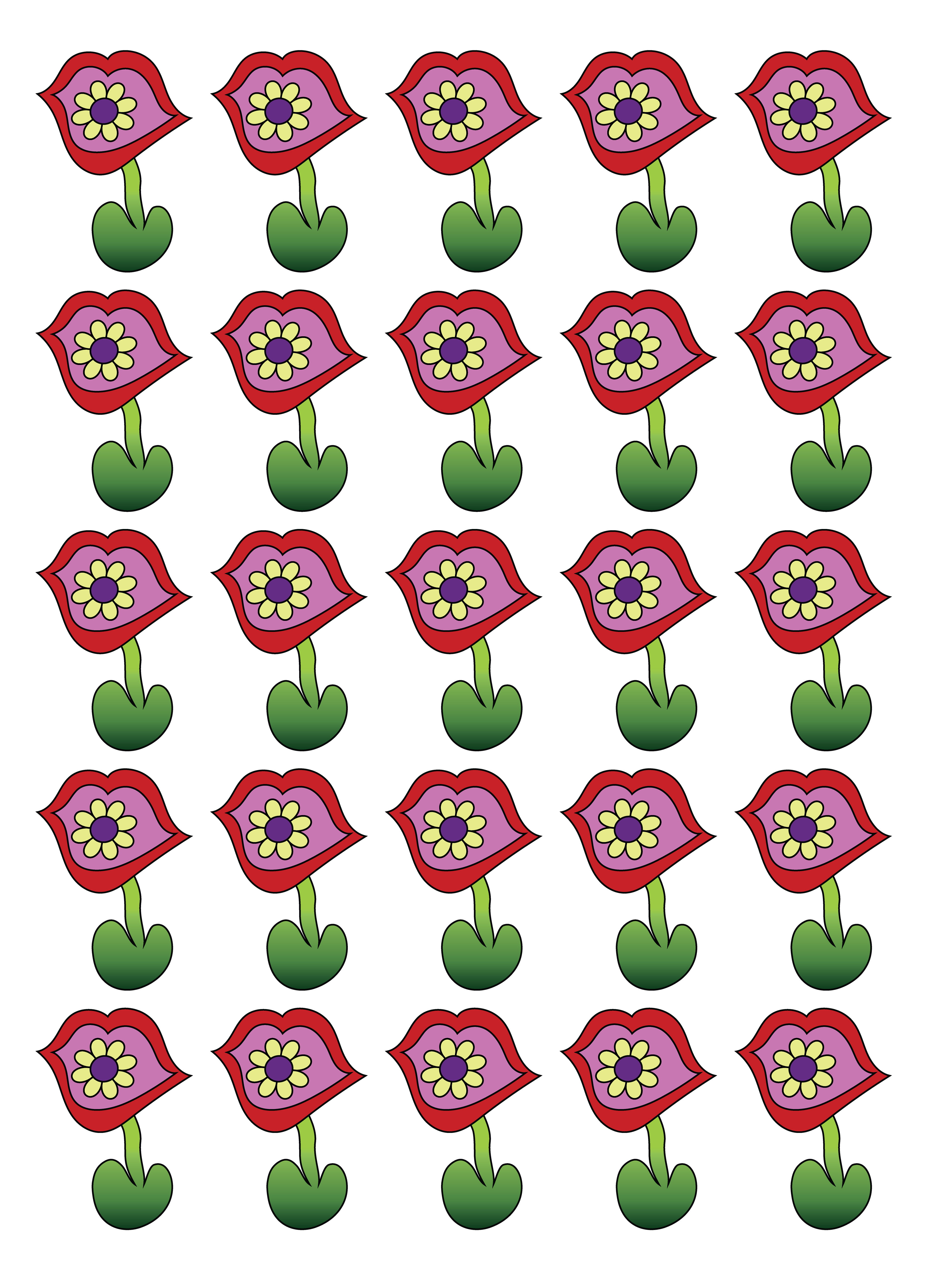 Flower Mouth, Digital Art, Pattern 3, 2026